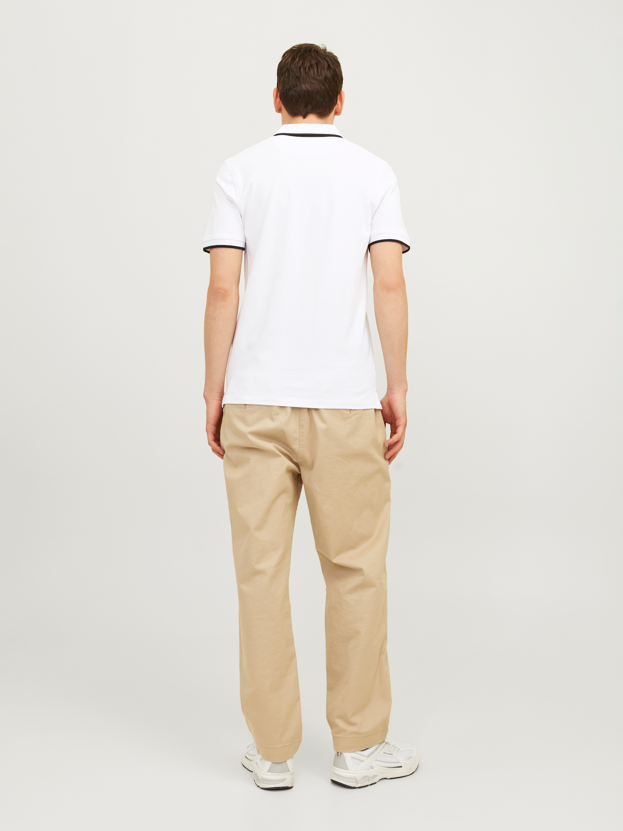 Jack & Jones Polo »JJEPAULOS im Doppelpack mit Logostickerei und Komfort« Packung, 2er-Pack, 2 cuis unifarben mit Farbeinsatz, modisch, schmal, Baumwolle, Polokragen