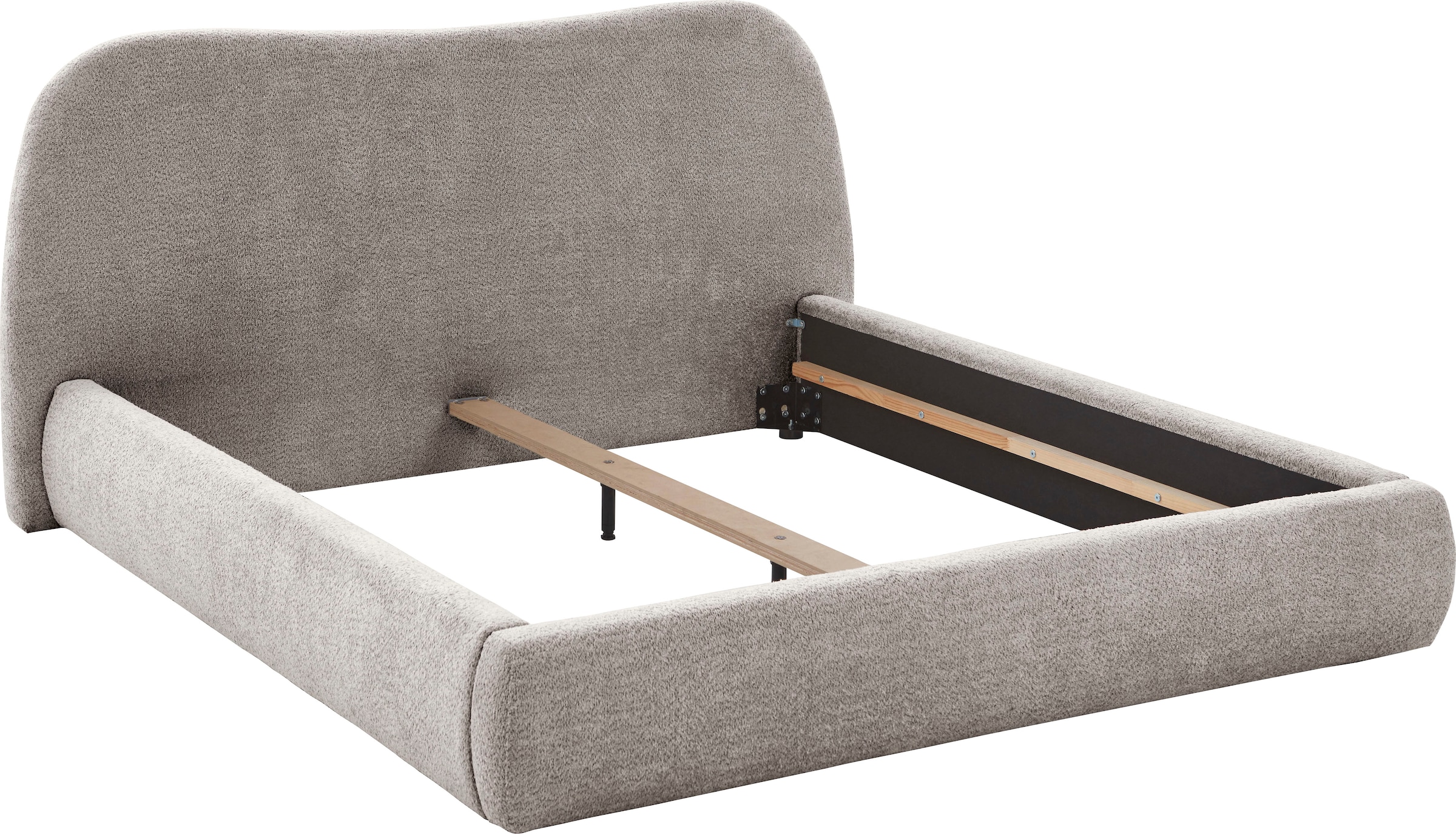 ATLANTIC home collection Lit rembourré »Sophie« avec ou sans espace de rangement, revêtement bouclé de haute qualité