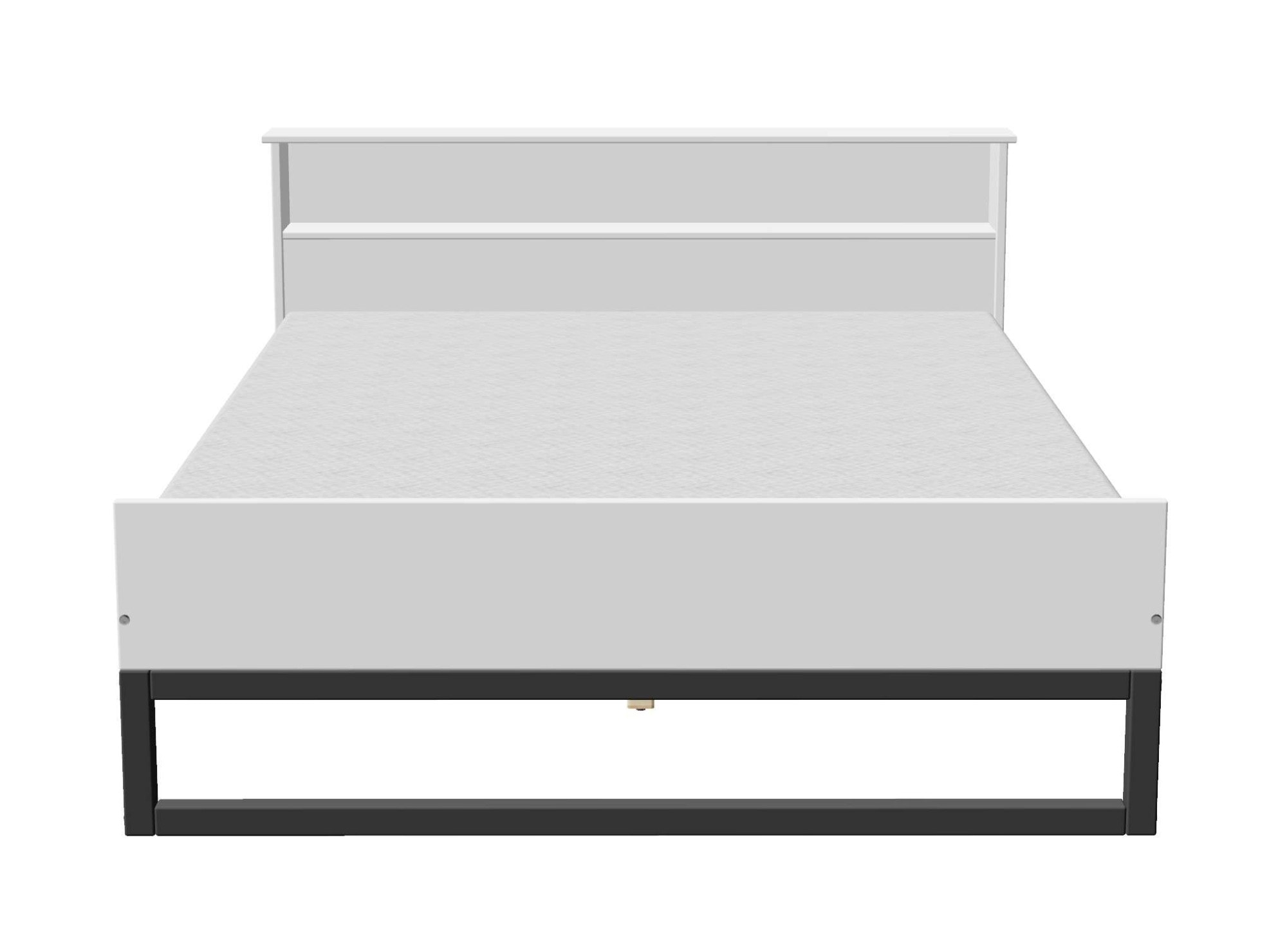 GOODproduct Lit »Pannor, Industrial Design, mit Regal, Lattenrost inklusive« Liegefläche Breite 140 oder 180cm,  Kufengestell, bis 200 kg belastbar, FSC-zertifiziert, Made in EU