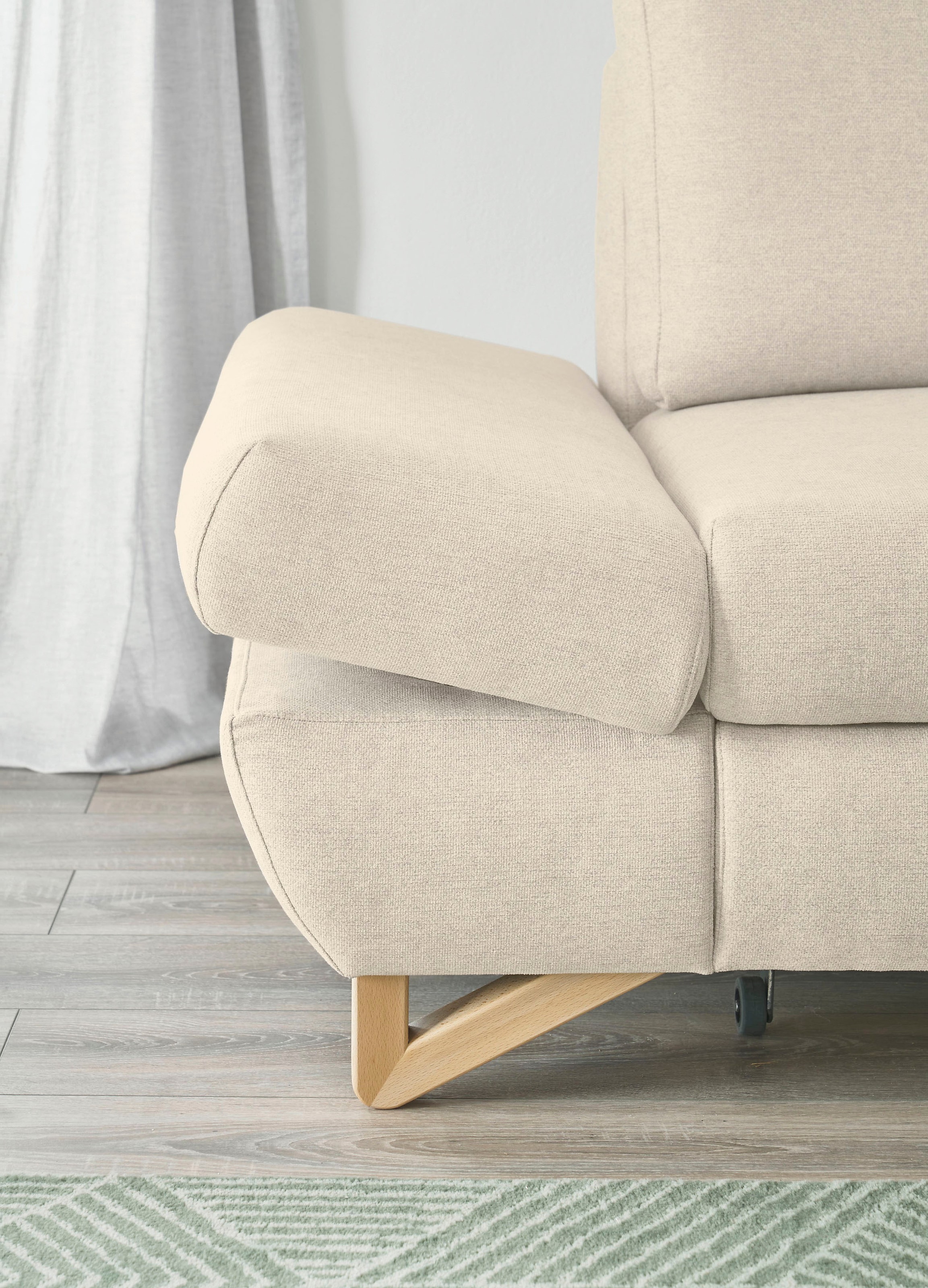 Home affaire Canapé d'angle »City/Giron, L-Form,« verstellbare Armlehnen mit Rasterfunktion