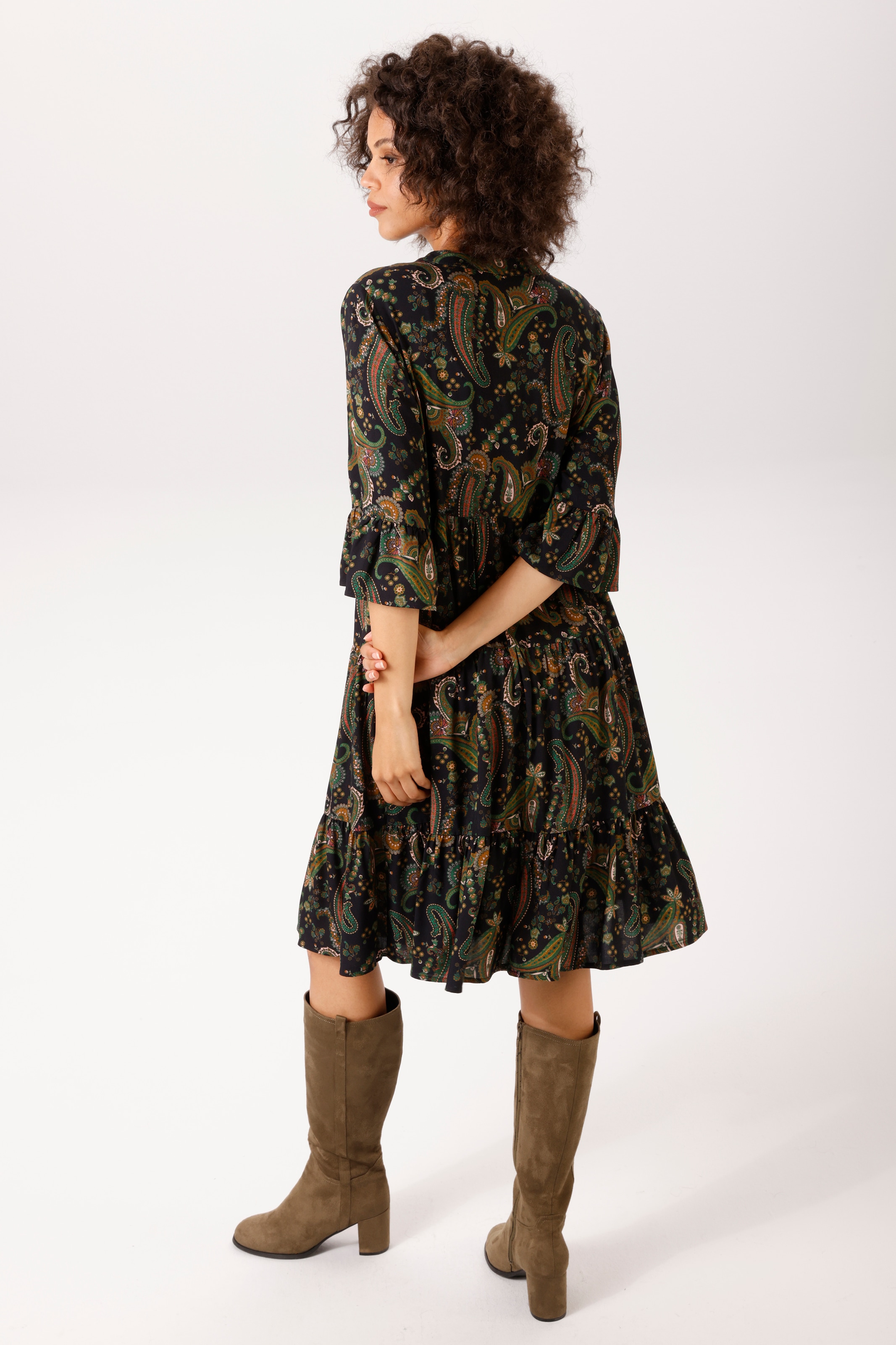 Aniston CASUAL Robe tunique imprimé de motifs paisley colorés - NOUVELLE COLLECTION