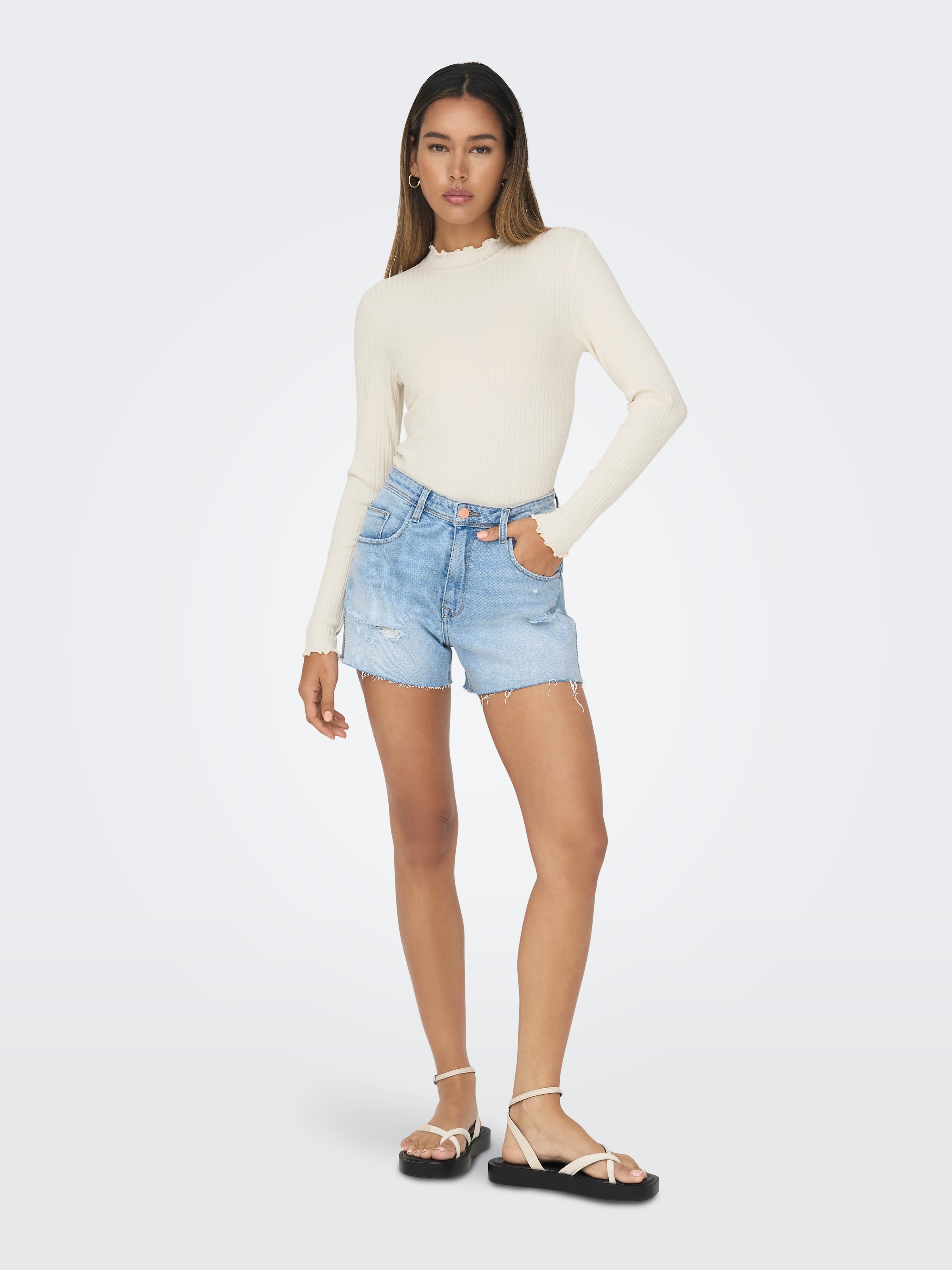 JDY Langarmbluse »JDYFRANSISKA L/S HIGHNECK TOP JRS NOOS« Viskosemischung, slim fit