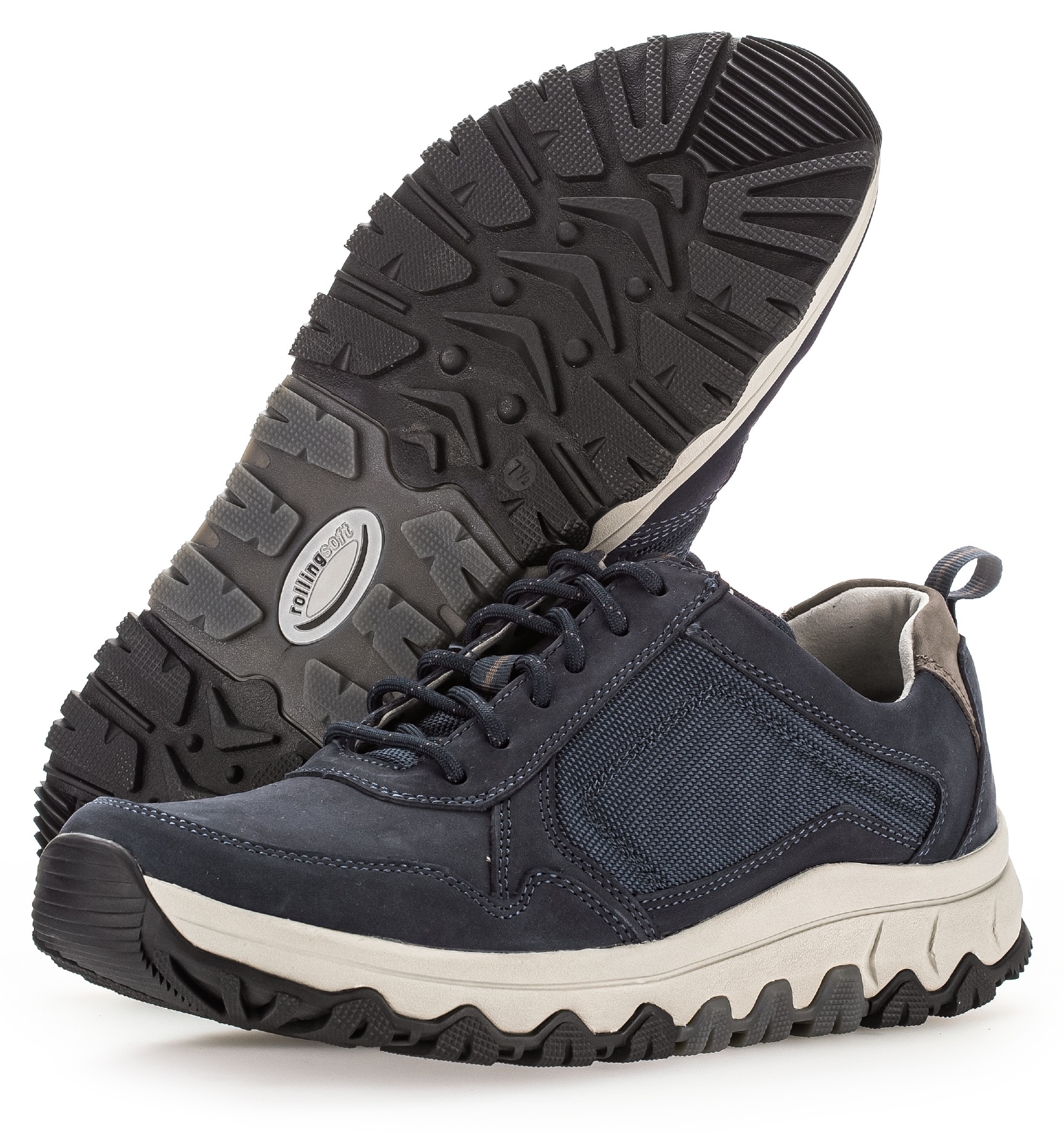 Gabor Rollingsoft Sneaker  , Freizeitschuh, Halbschuh, Schnürschuh mit Anziehlasche, Weite G