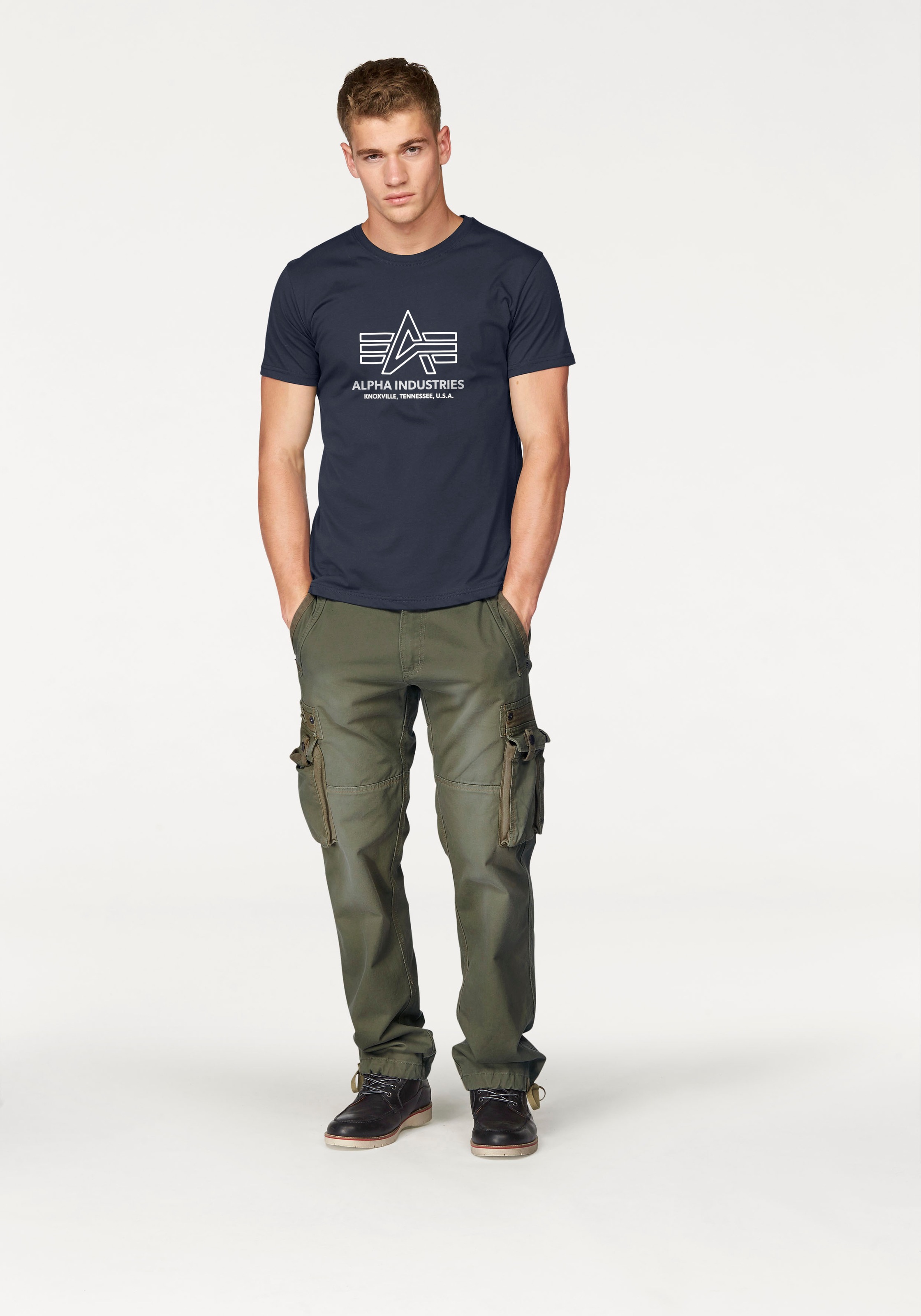 Alpha Industries Shirt à col rond »Logo Print T«