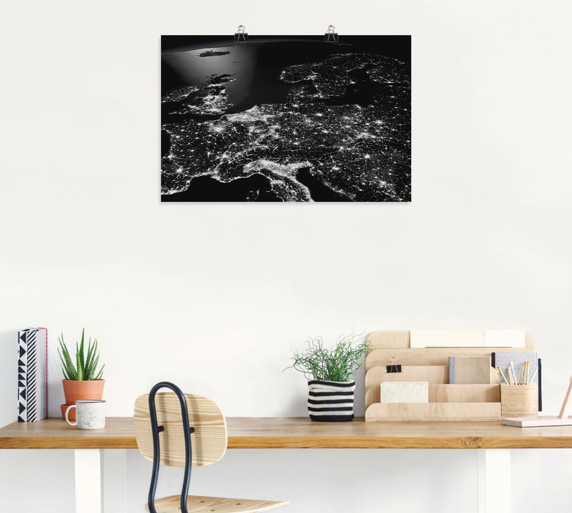 Artland Poster »Zentral Europa vom Weltraum II« 1 cuis tlg. ohne Rahmen