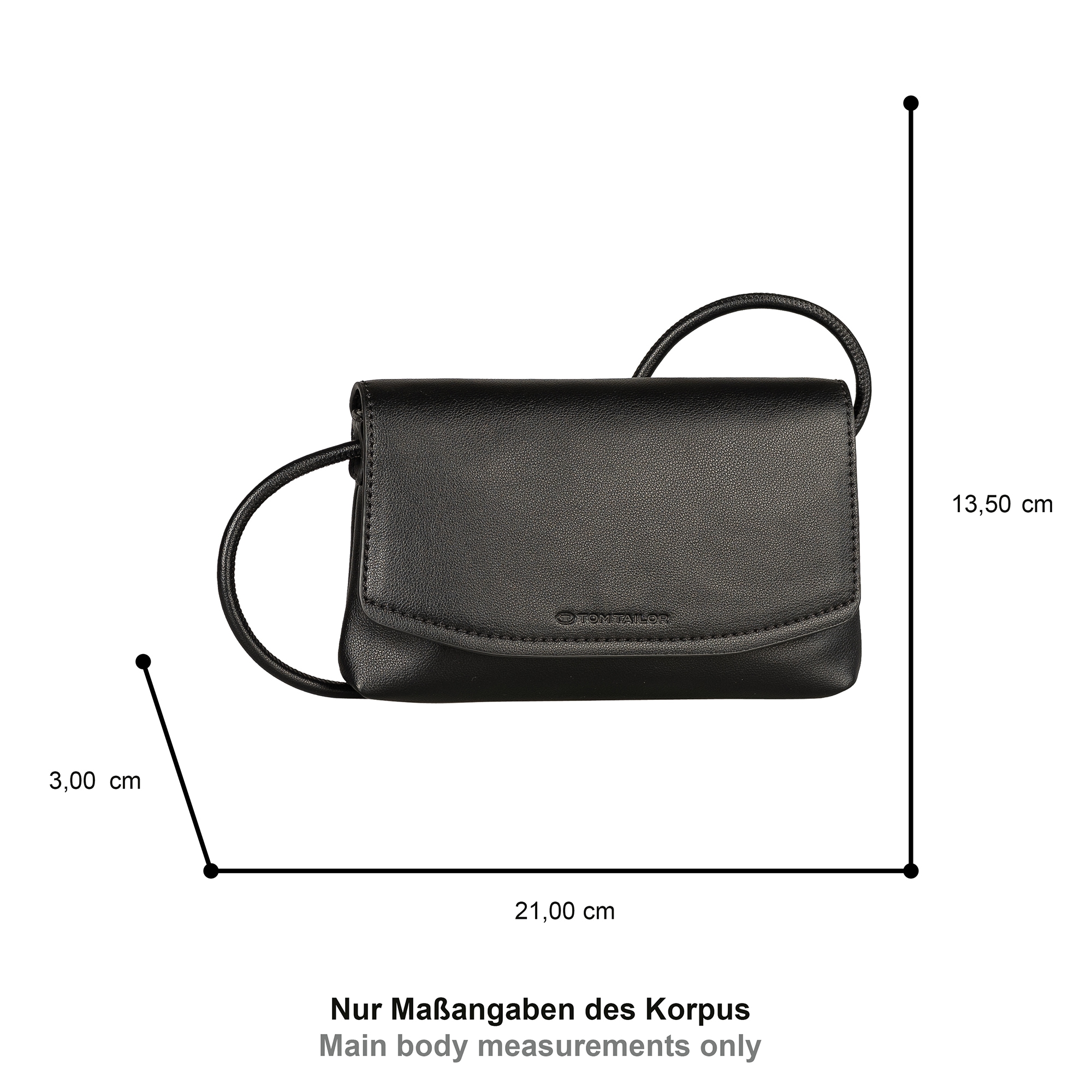 TOM TAILOR Sac à bandoulière »Rissa« aus weichem Lederimitat mit feinen Farbkanten auch als Clutch tragbar