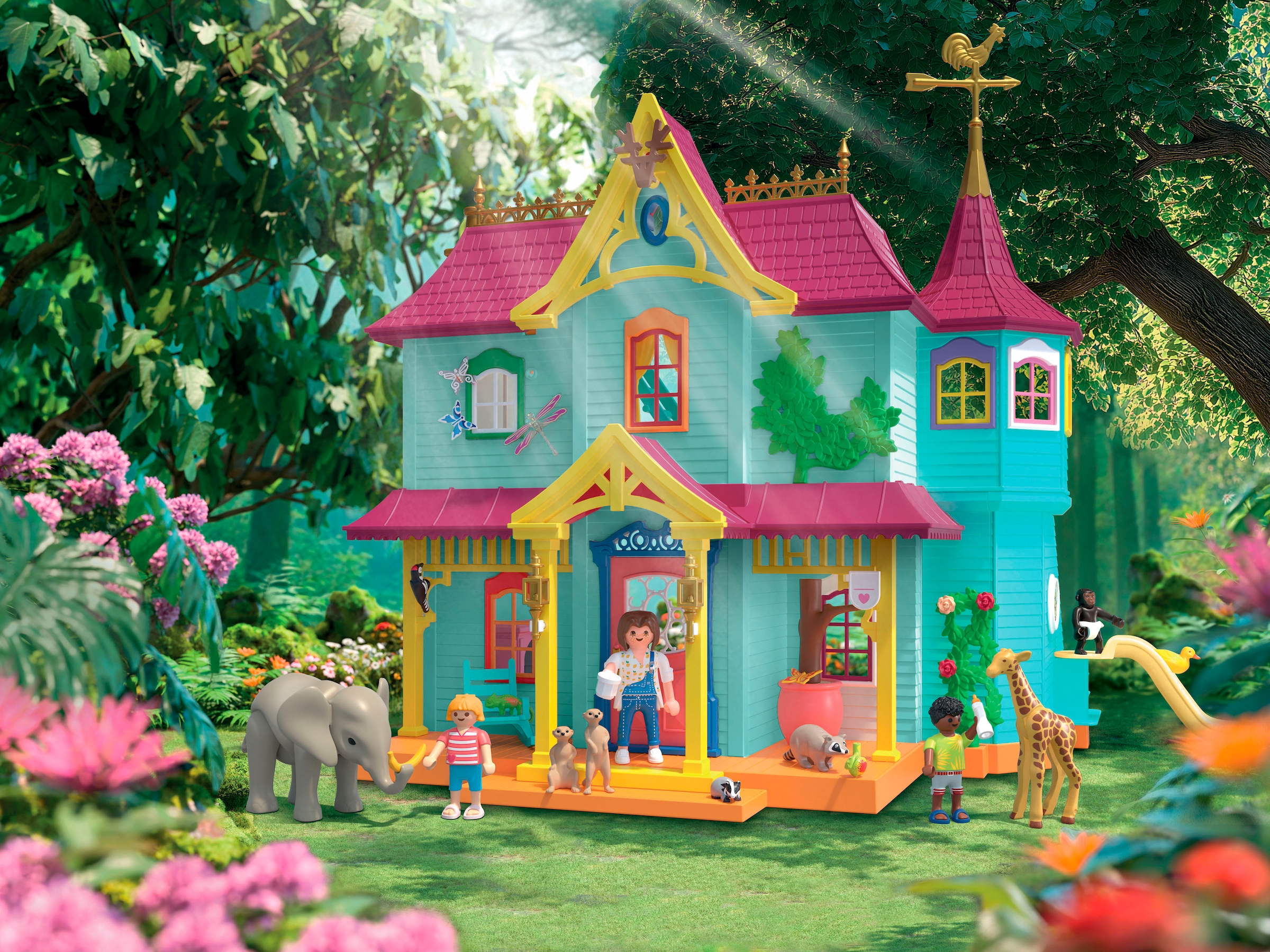Playmobil® Jeu de construction »Kunterbunte Tiervilla (71852), Animals & Friends« Made in Germany