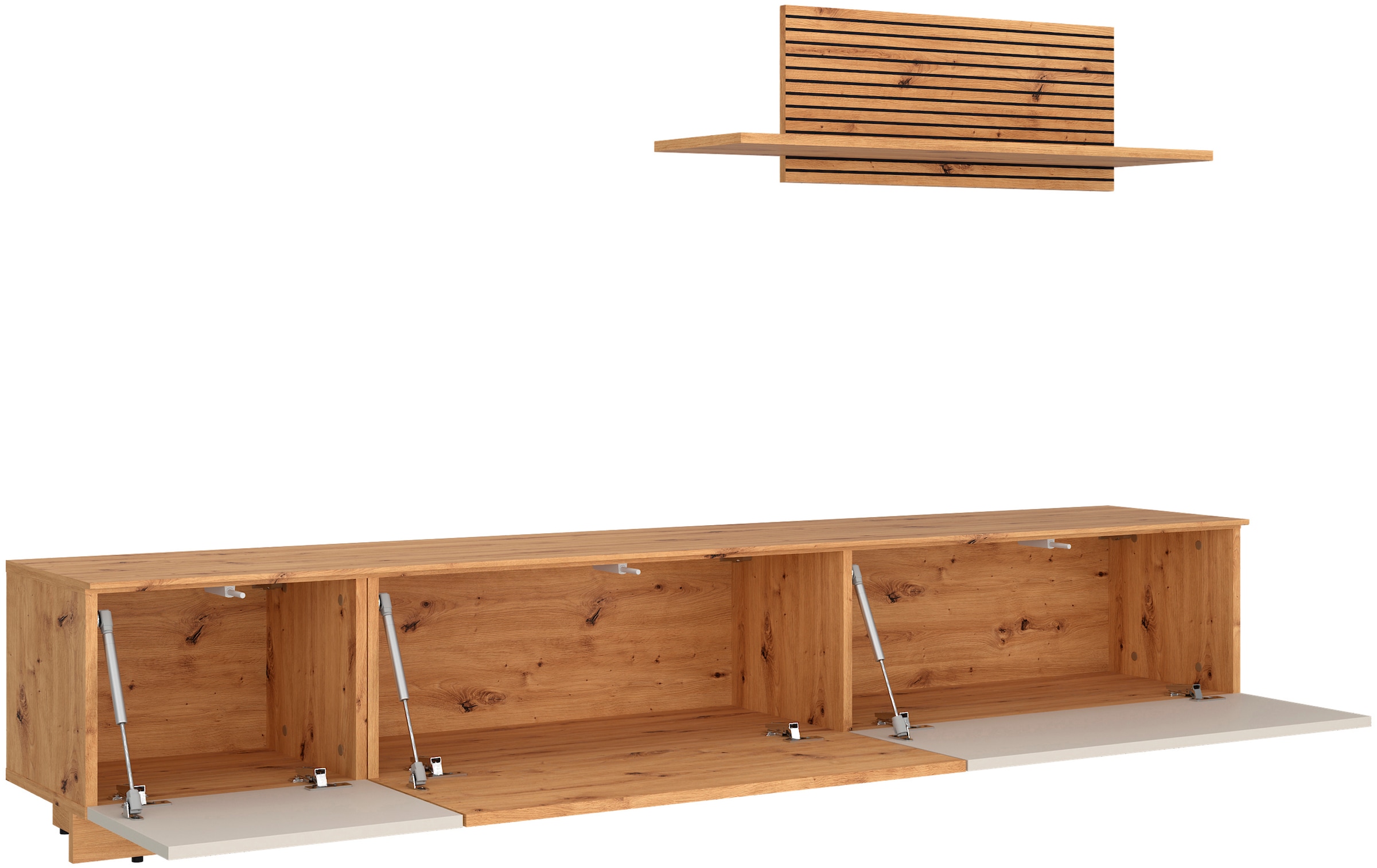 GOODproduct Wohnwand »Paroli, mit Lowboard und Paneel«