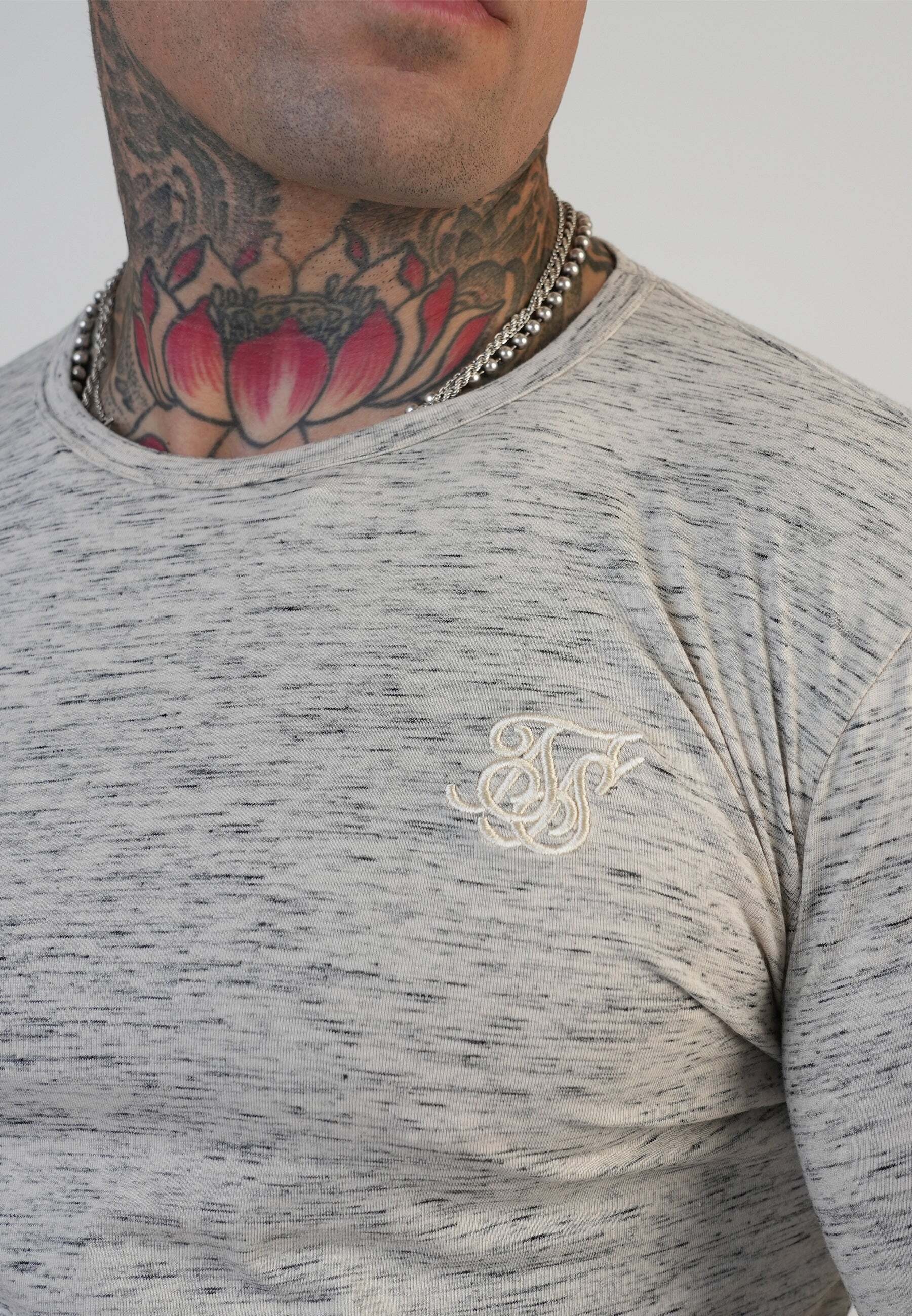 Siksilk T-shirt à manches longues »Siksilk Langarmshirt Long Sleeve Marl T-Shirt«