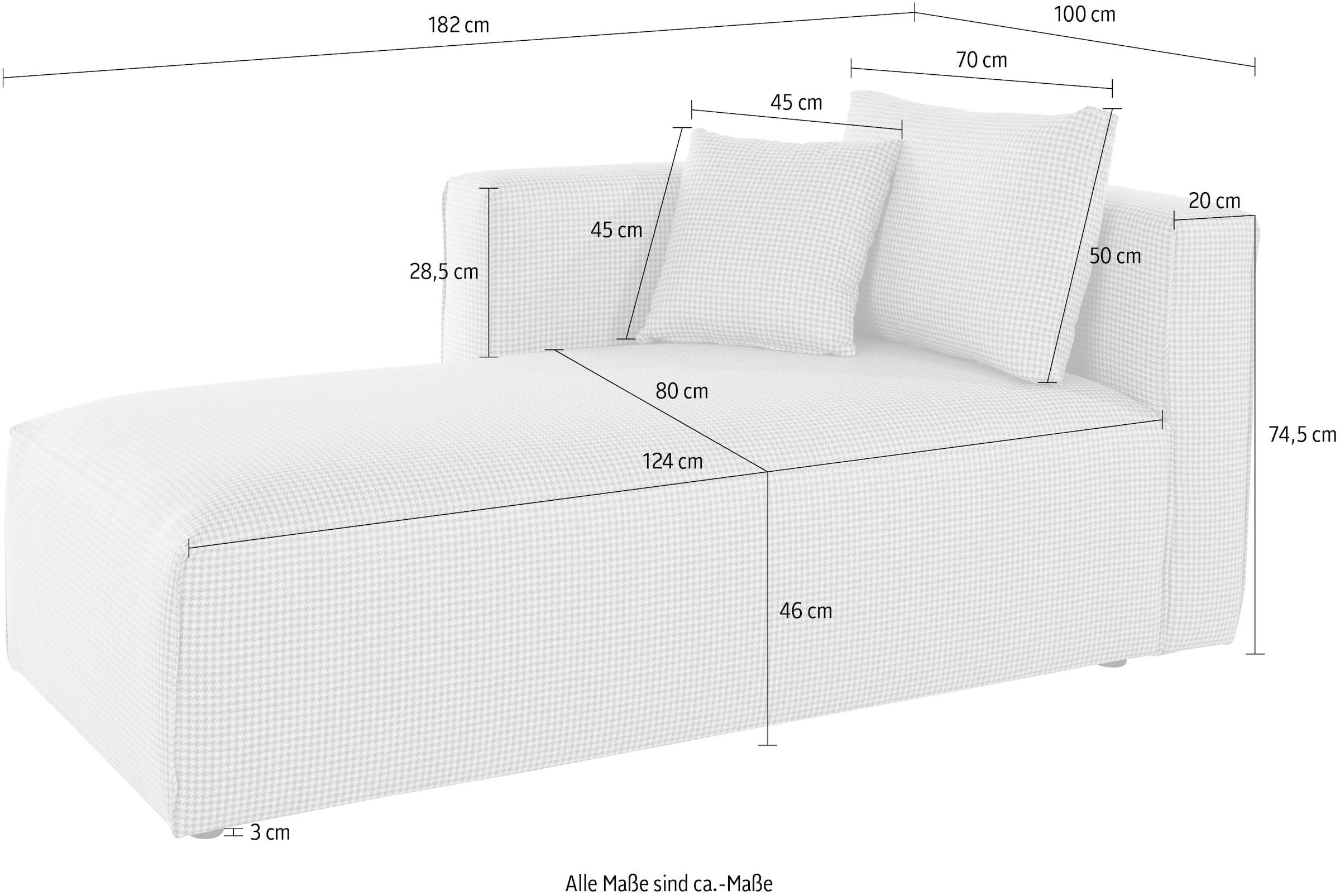 Home affaire Ottomane »Comfine« Modul-Ottomane zur indiviuellen Zusammenstellung, in 3 Bezugsvarianten