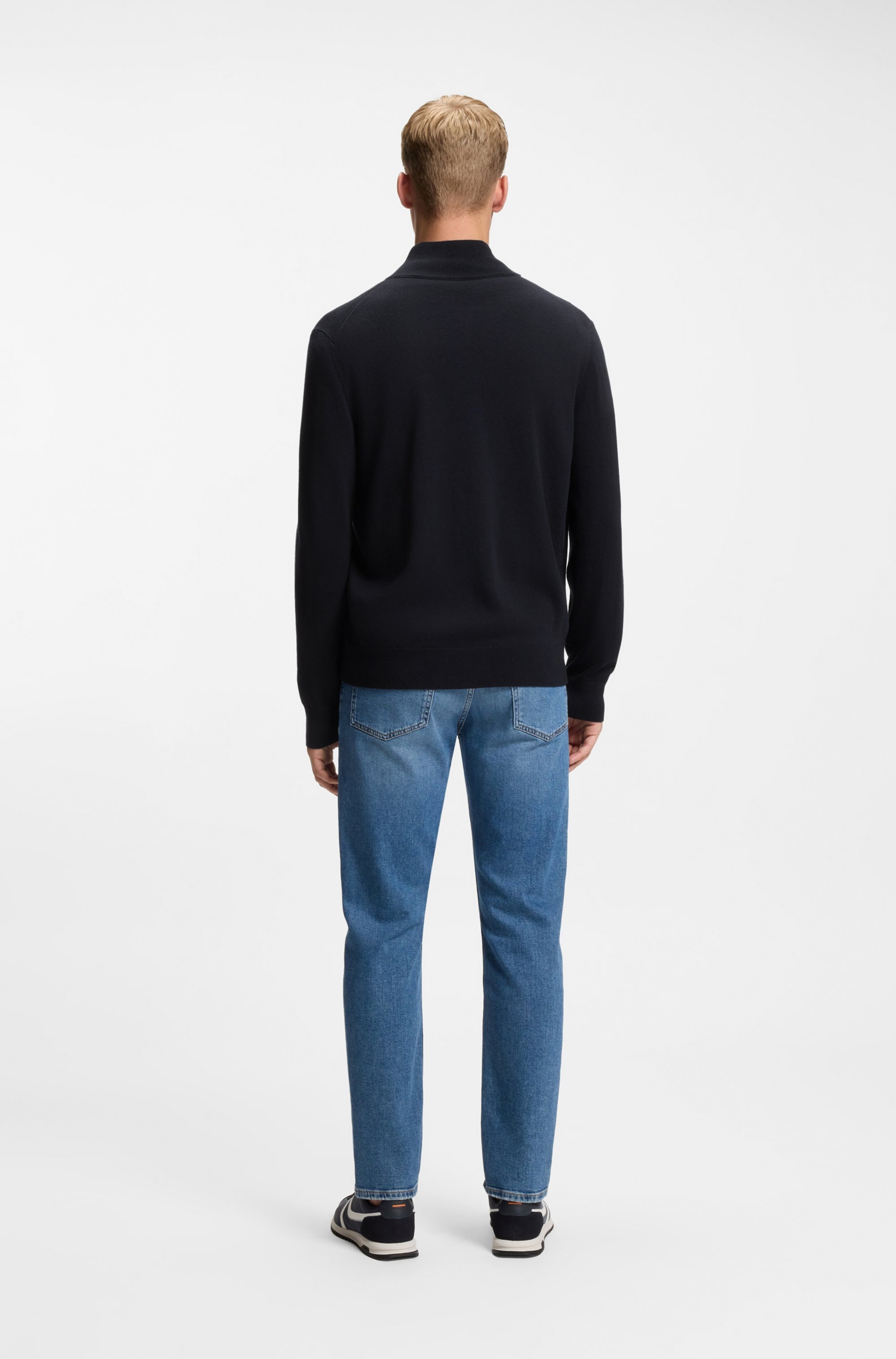 BOSS ORANGE Strickjacke »Kanozip« mit Reissverschluss