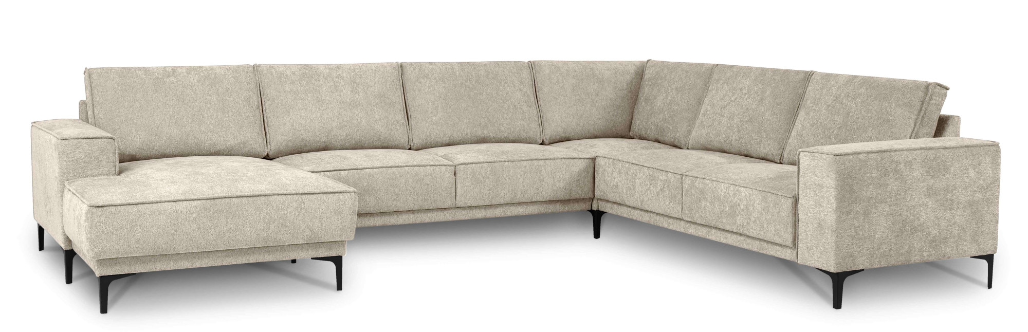 GOODproduct Paysage de salon »OLAND Bouclé U-Form, XXL, B: 342 cm, Skandi-Design« design scandinave en structure, tissu plat, microfibre de luxe, bouclé