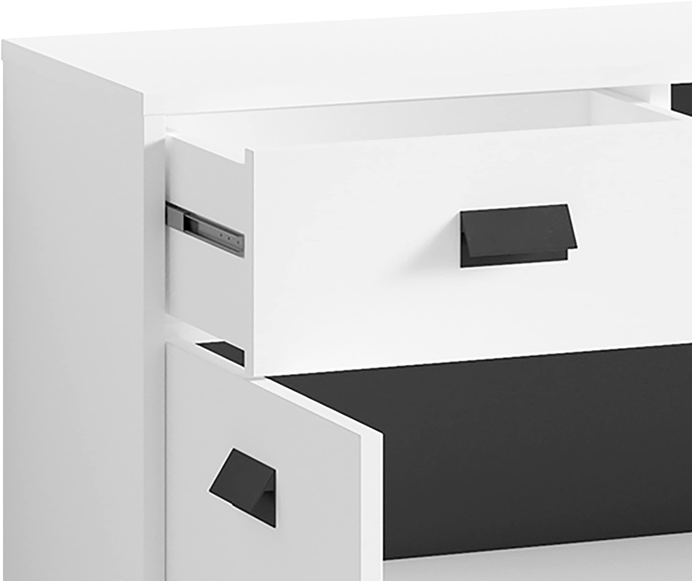 byLIVING Badkommode »Wellness« 80cm Badezimmer Kommode mit Metallgriffen und viel Stauraum