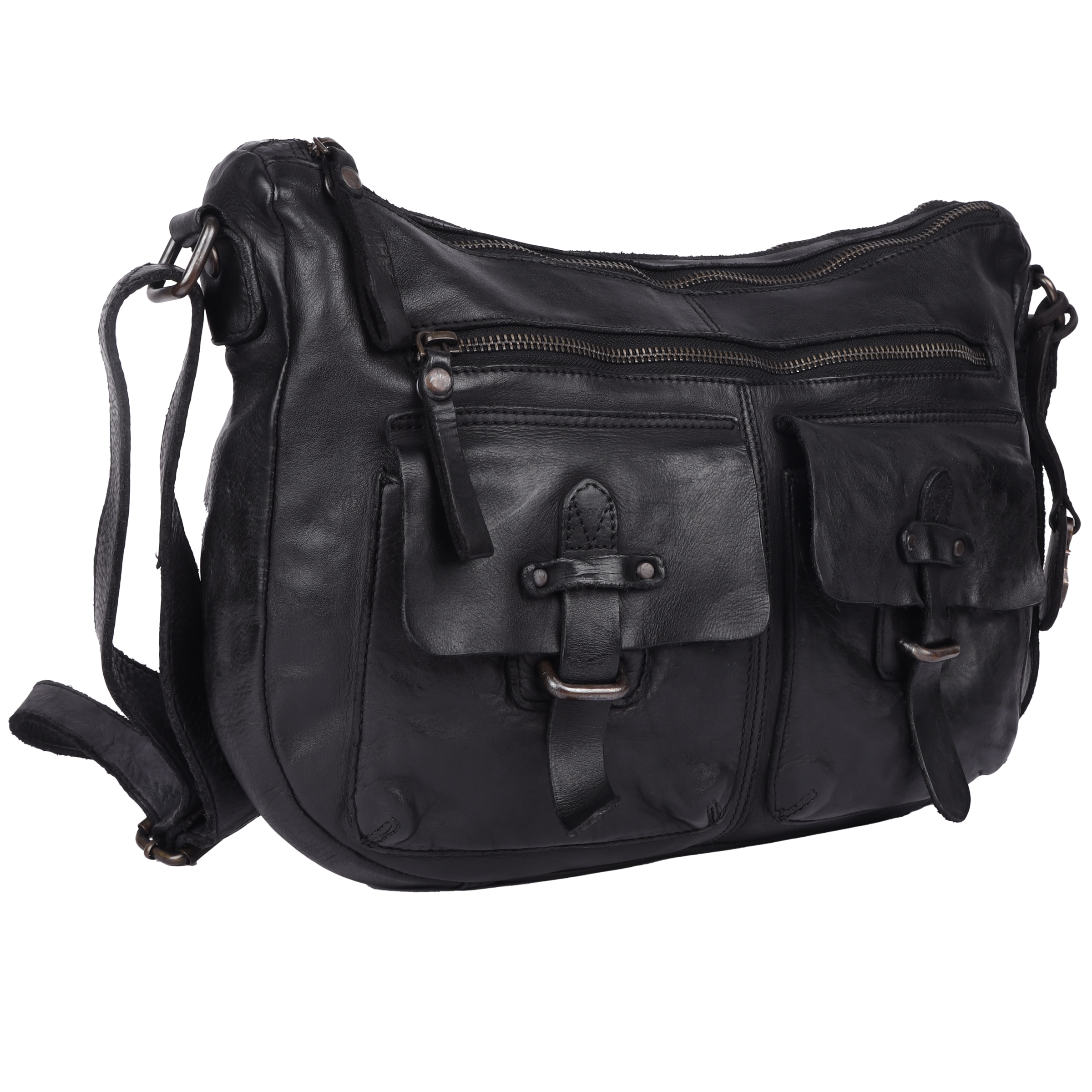 HARBOUR 2nd Sac à main »Emerson« sac bandoulière femme, sac épaule avec clous et pendentif ancre