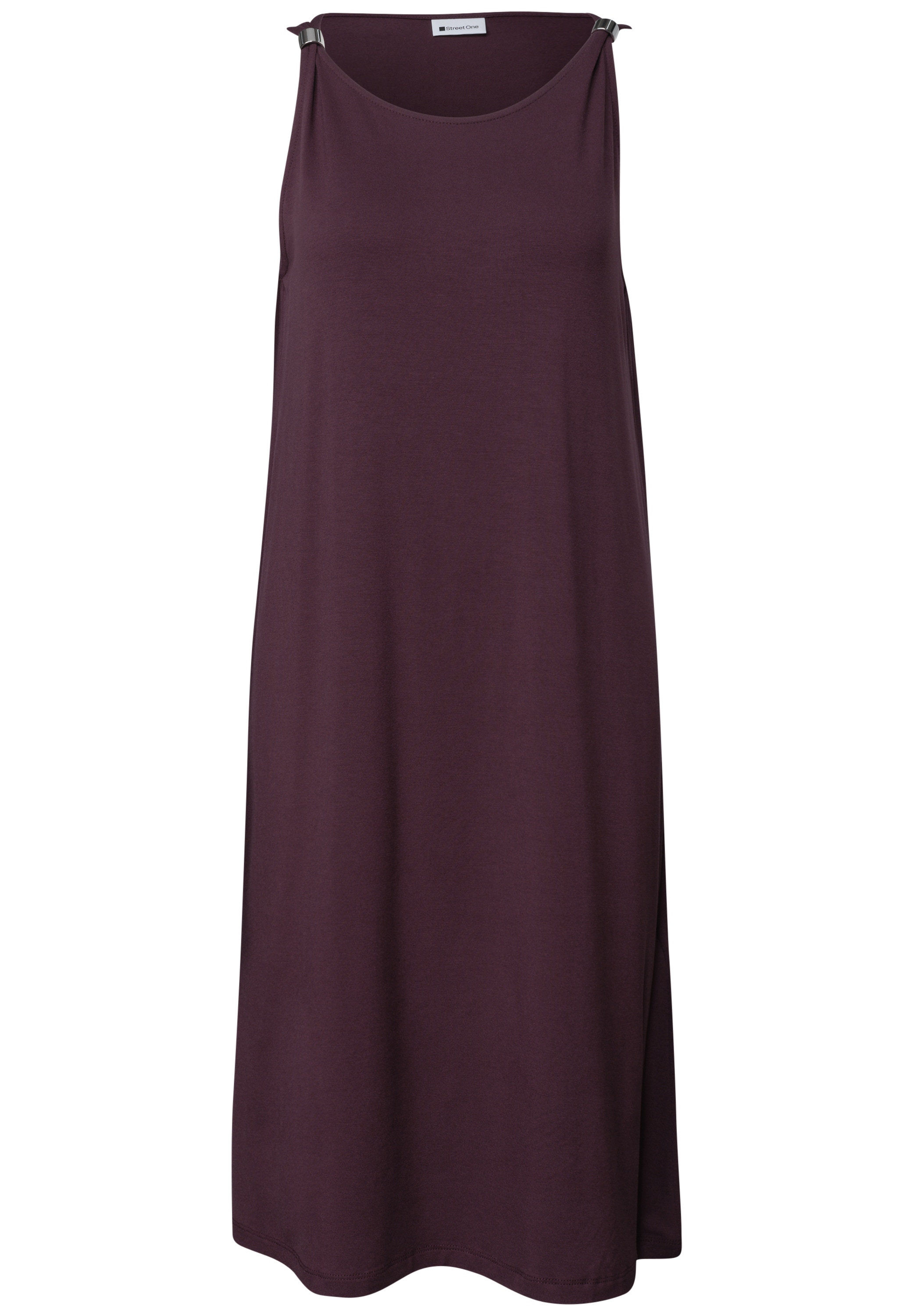 STREET ONE Shirtkleid Ohne Taschen Sommerkleid mit Schnallendetail/Viskose-Stretch