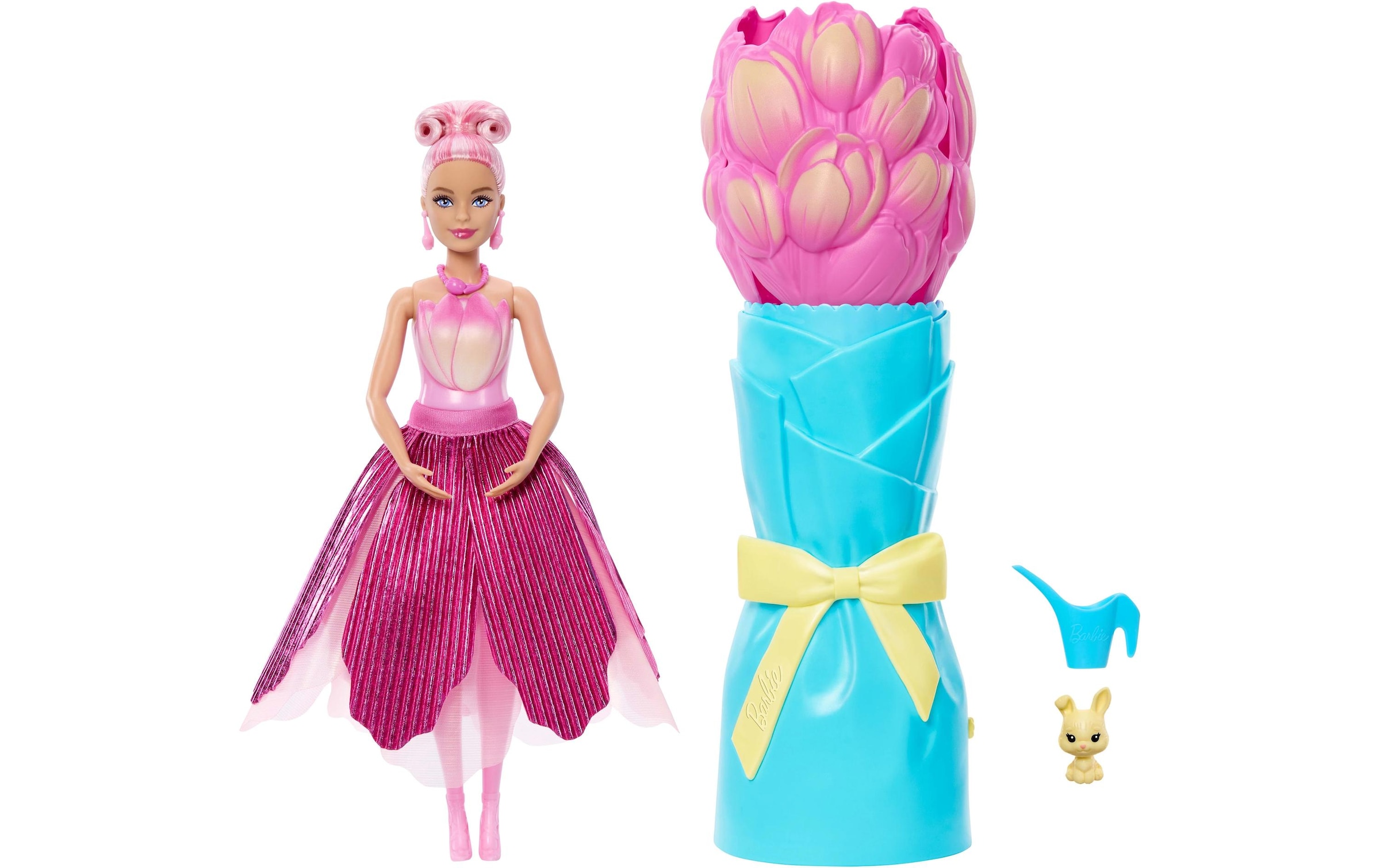 Barbie Anziehpuppe »Flower Surprise Puppe - pinke Tulpe« mit Duft