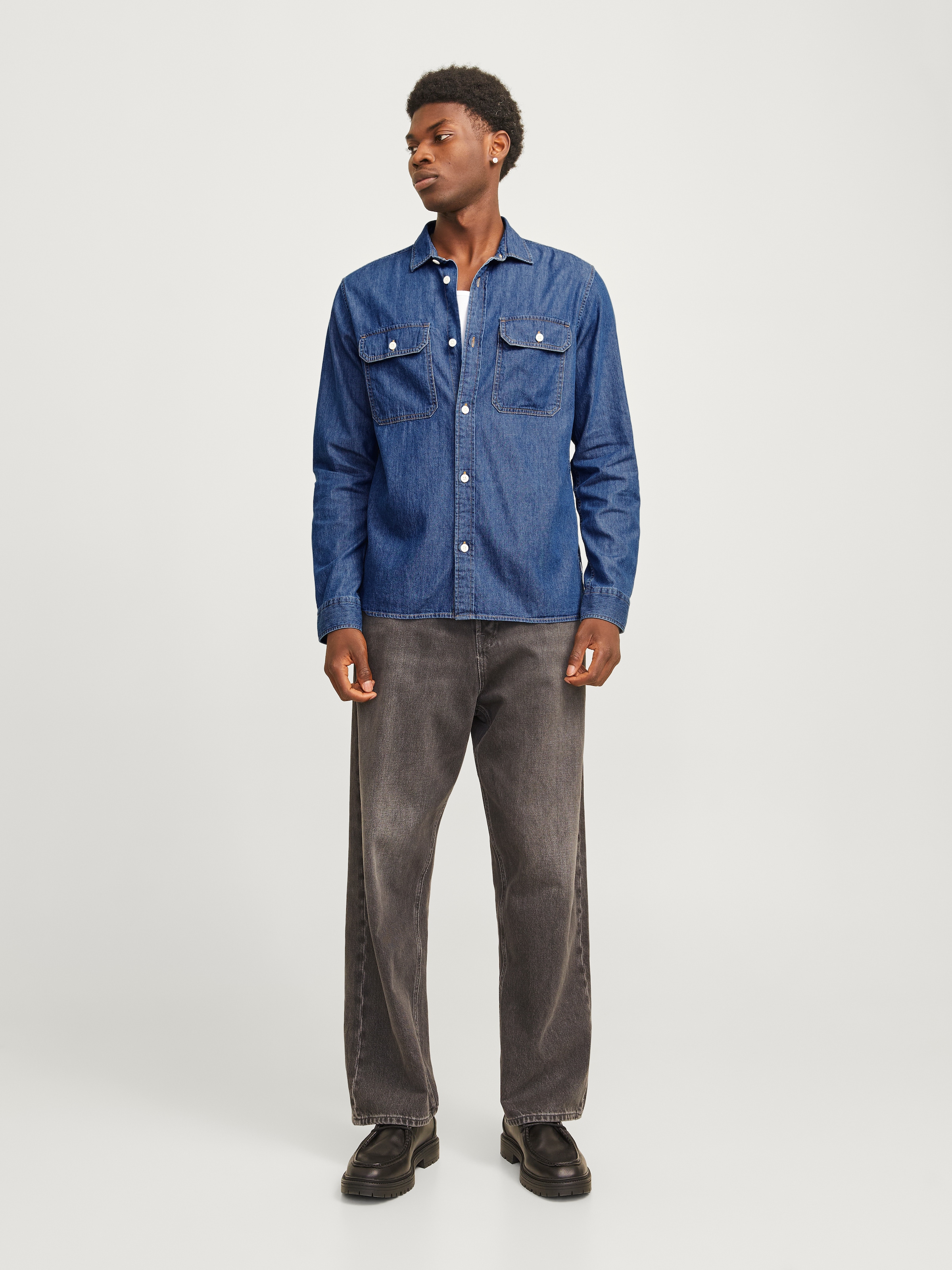 Jack & Jones Chemise à manches longues »JJETRAVIS SHIRT LS NOOS« mit Brusttaschen