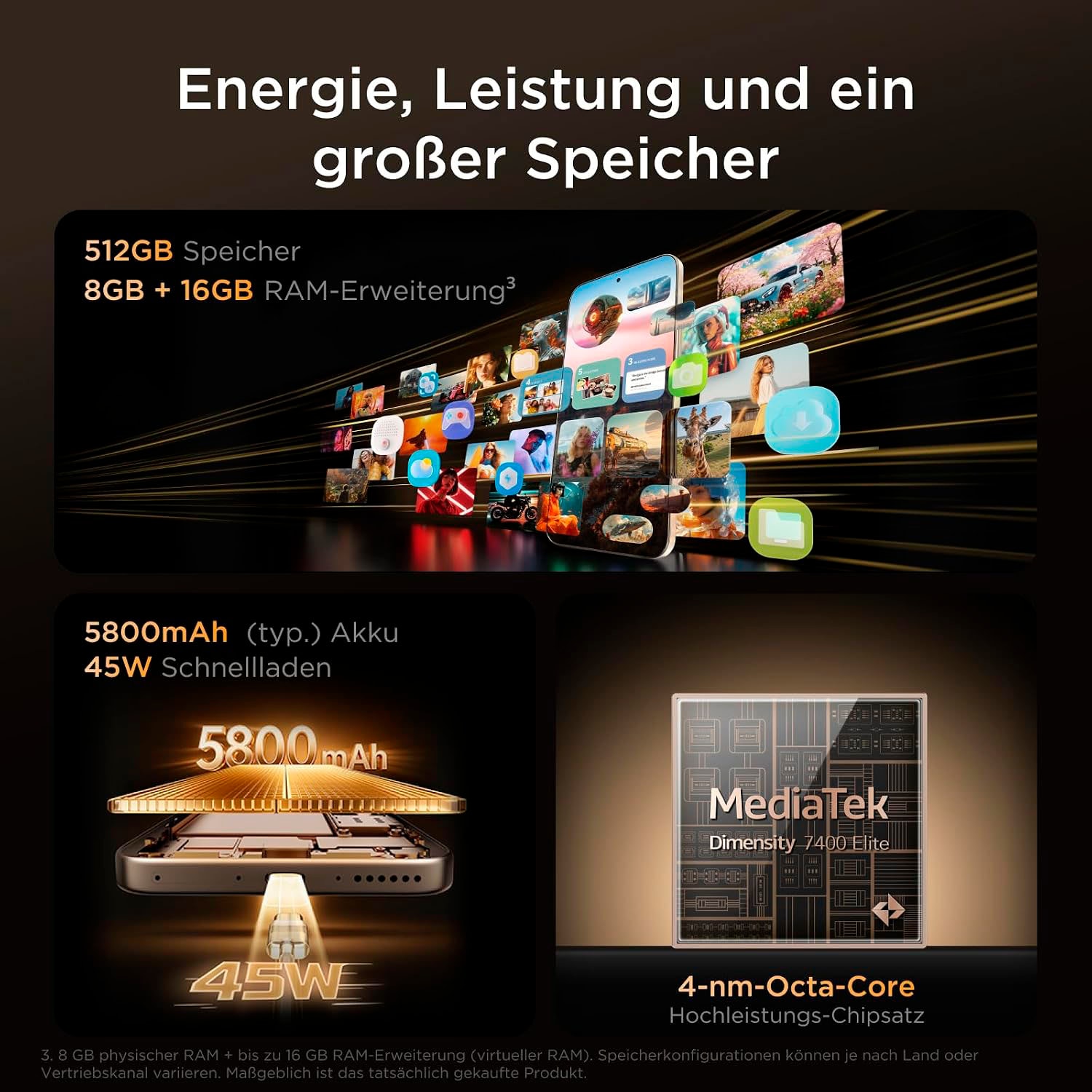 TCL Smartphone »P80 Pro 8+512GB« Bleu minuit technologie NXTPAPER