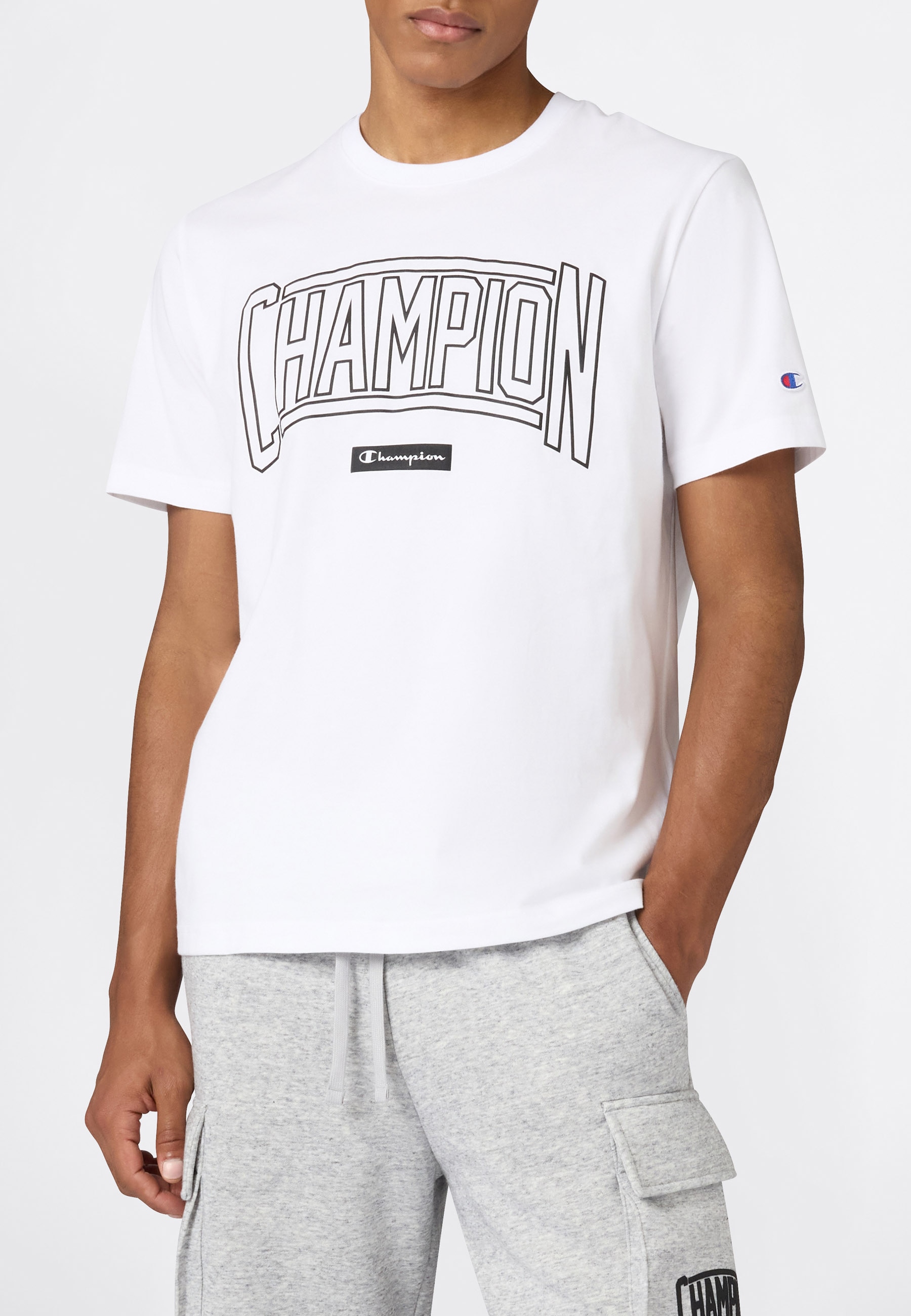 Champion T-Shirt »COLLEGE Relax Fit Crewneck T-Shirt« Kurzarm, mit Rundhalsausschnitt, aus Baumwolle