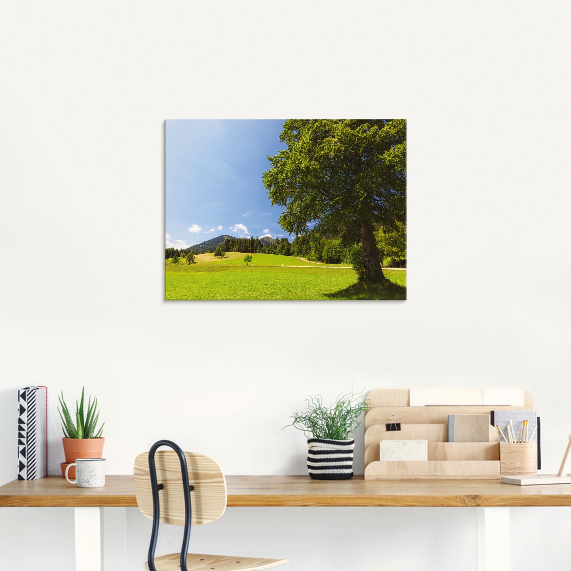 Artland Glasbild »Bayrische Landschaft« Wiesen & Bäume 1 Stk. tlg. in verschiedenen Grössen