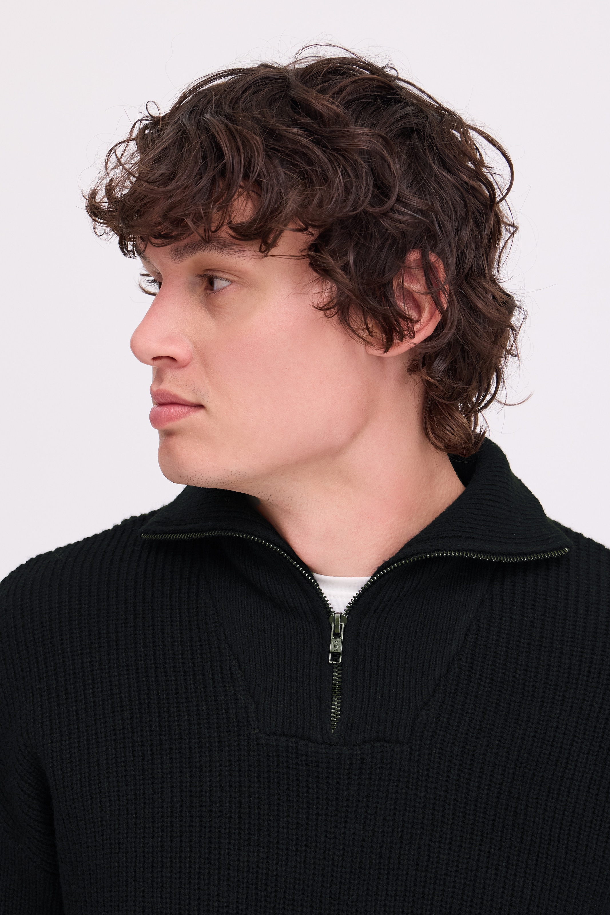 Blend Troyer »BHBOS KNIT HALFZIPP« mélange de matières, coupe décontractée