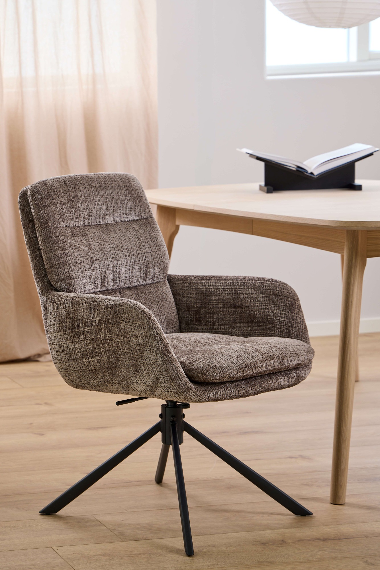 ACTONA GROUP Chaise de salle à manger »Edgar, Polsterstuhl, Stuhl« (Ensemble) 2 cuisChaise, tissu, forme en L, accoudoirs, fonction pivotante et basculante, FSC™