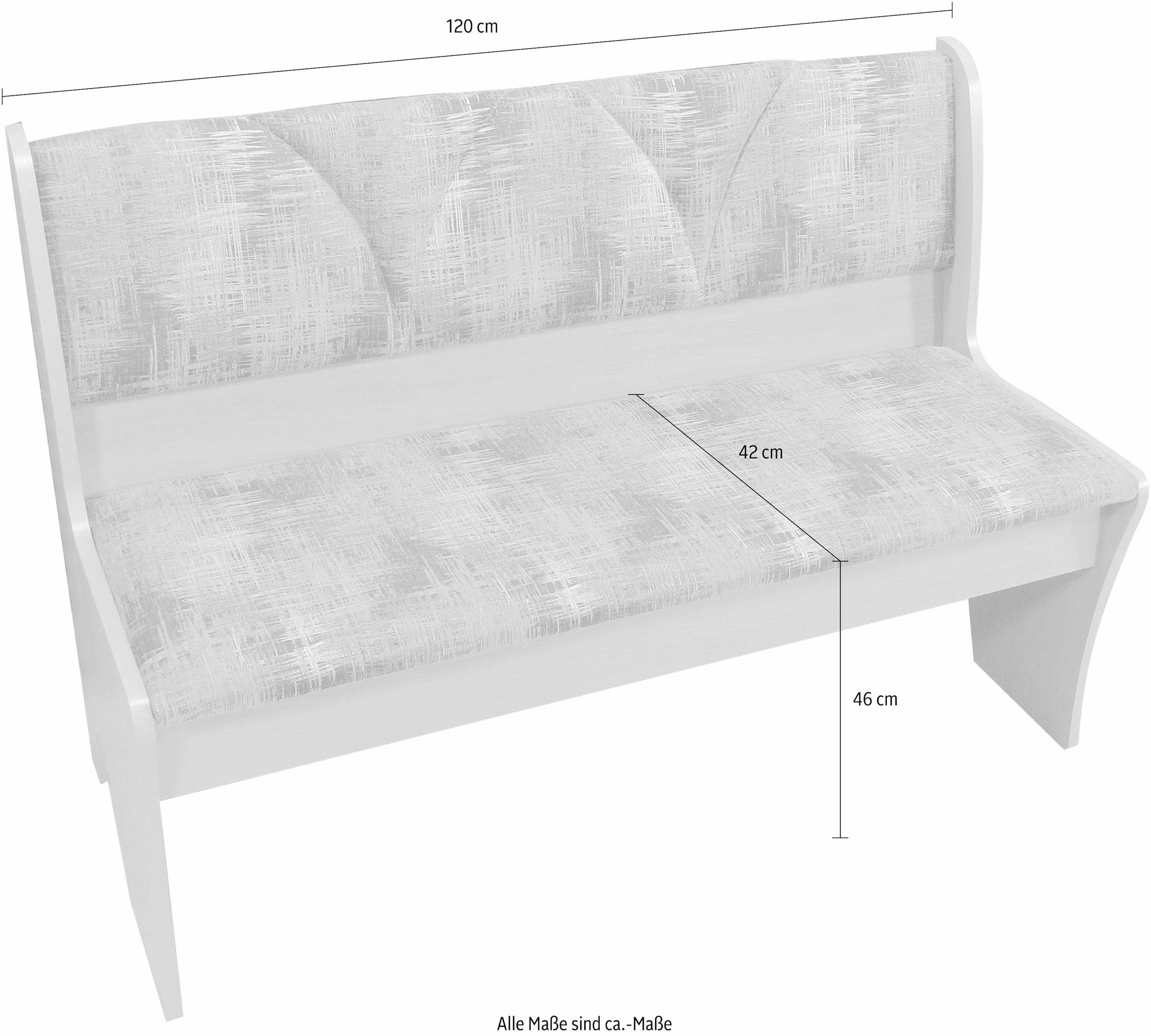 Home affaire Banc rembourré »Halle« Breite 120 cm