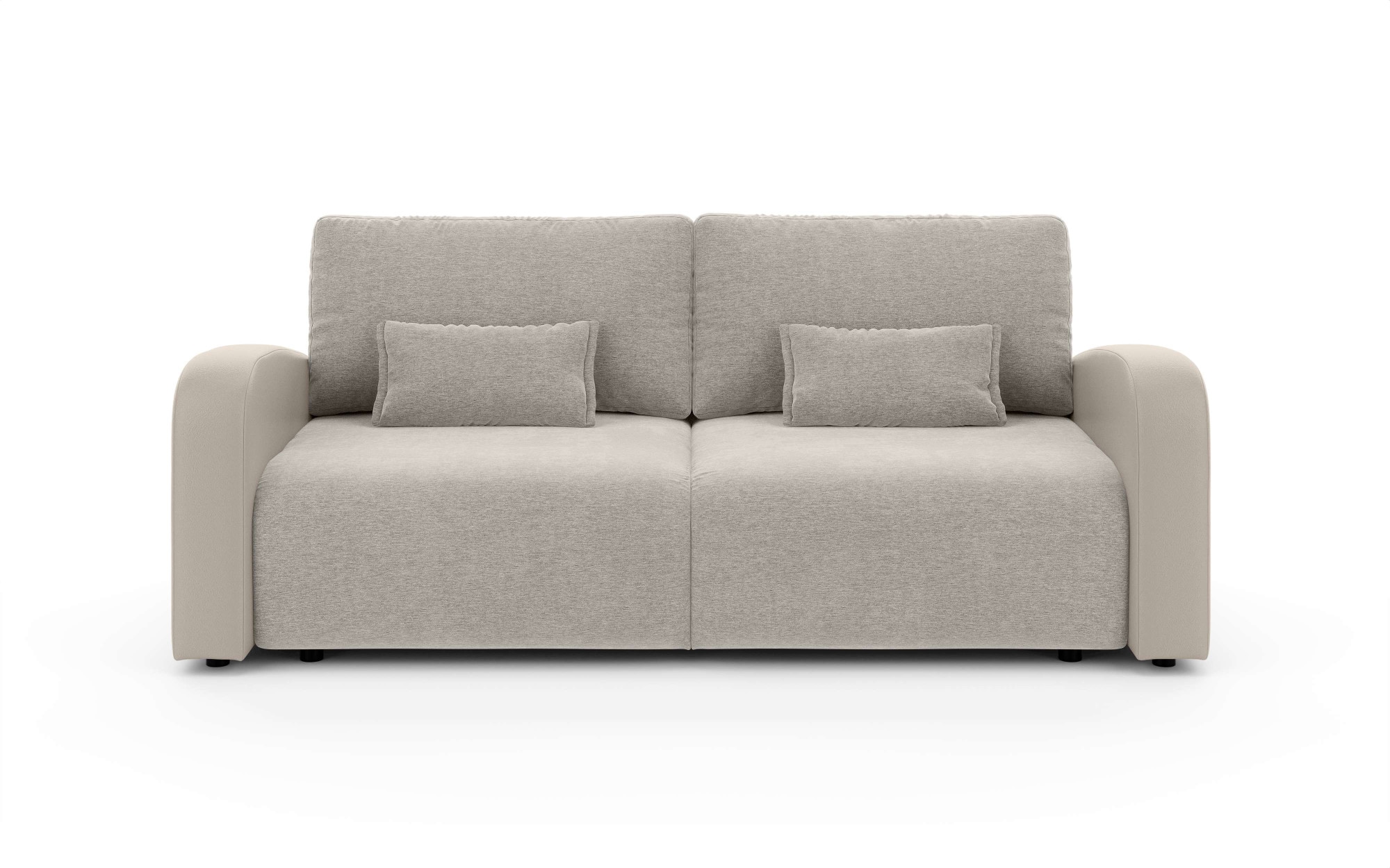 GOODproduct 3-Sitzer »JIGGS wahlweise Schlafsofa mit Bettkasten, Masse B/H/T: 228/96/110 cm« Sofa mit Wellenunterfederung, enthält 2 Rückenkissen und 2 Zierkissen