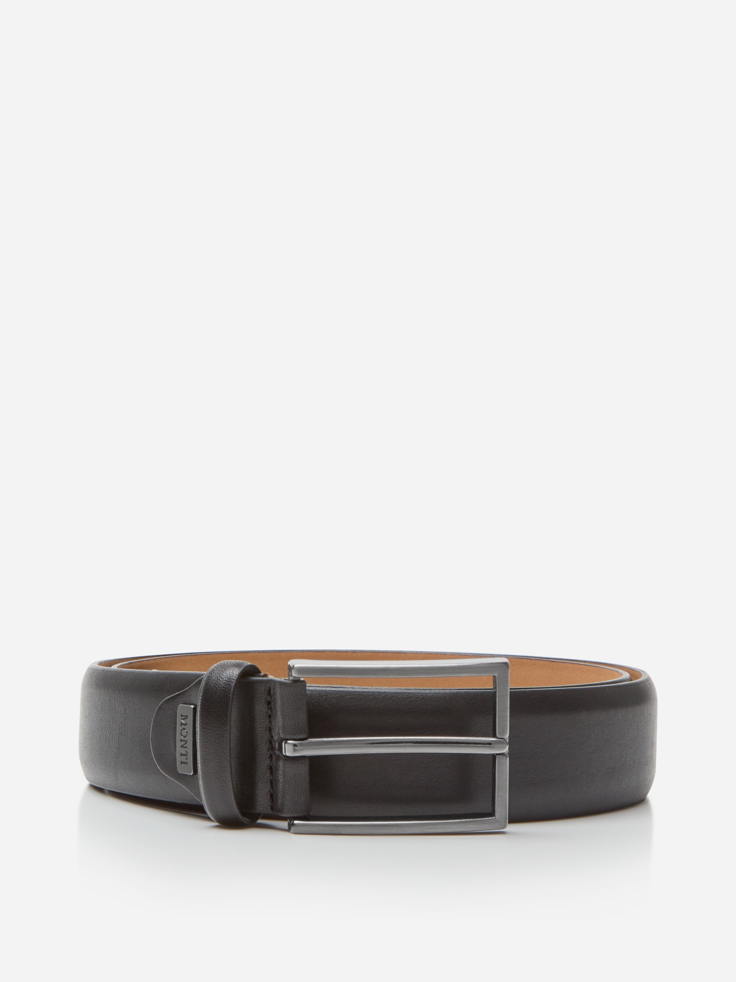 MONTI Ceinture en cuir »BORDEAUX« légèrement mat, élégant, avec logo