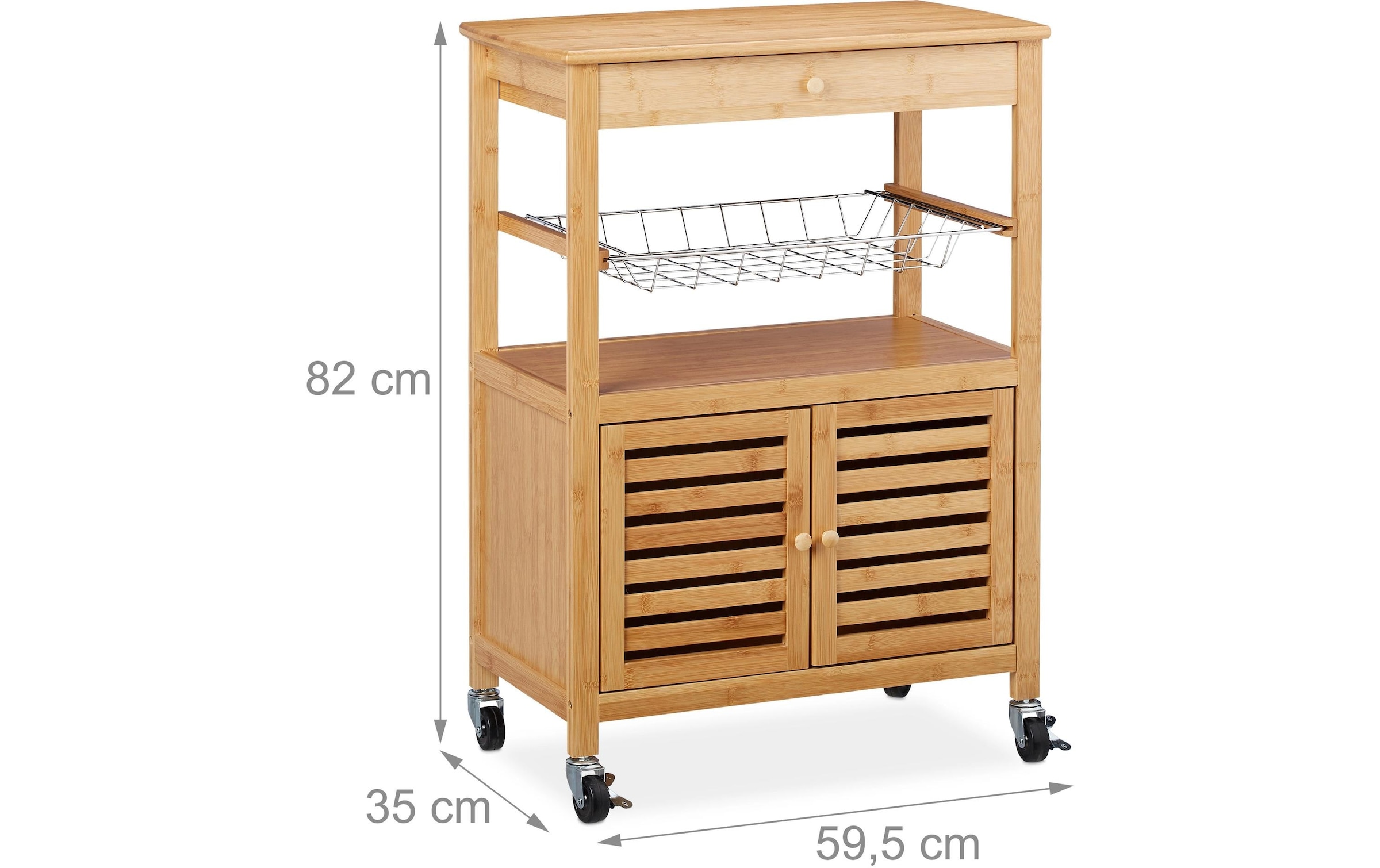 relaxdays Küchenwagen »82 x 59.5 x 35 cm«