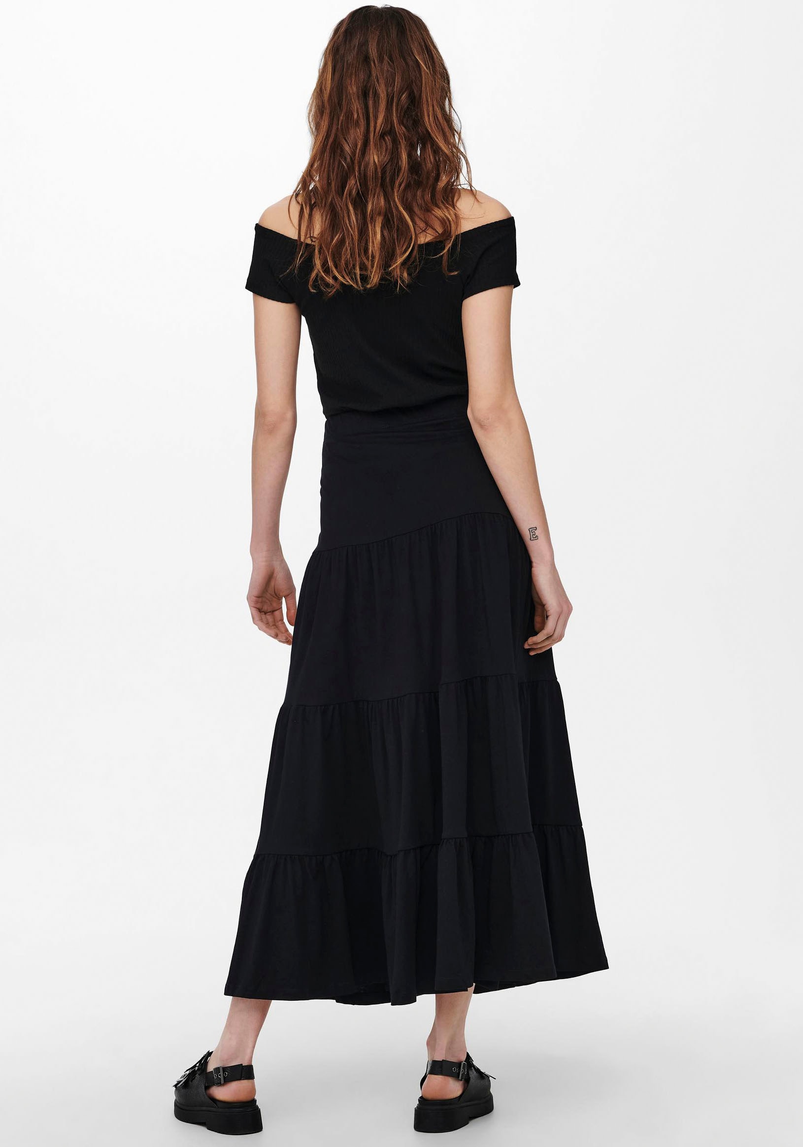 ONLY Maxi jupe »ONLMAY MAXI SKIRT« Baumwolle, mit Volant