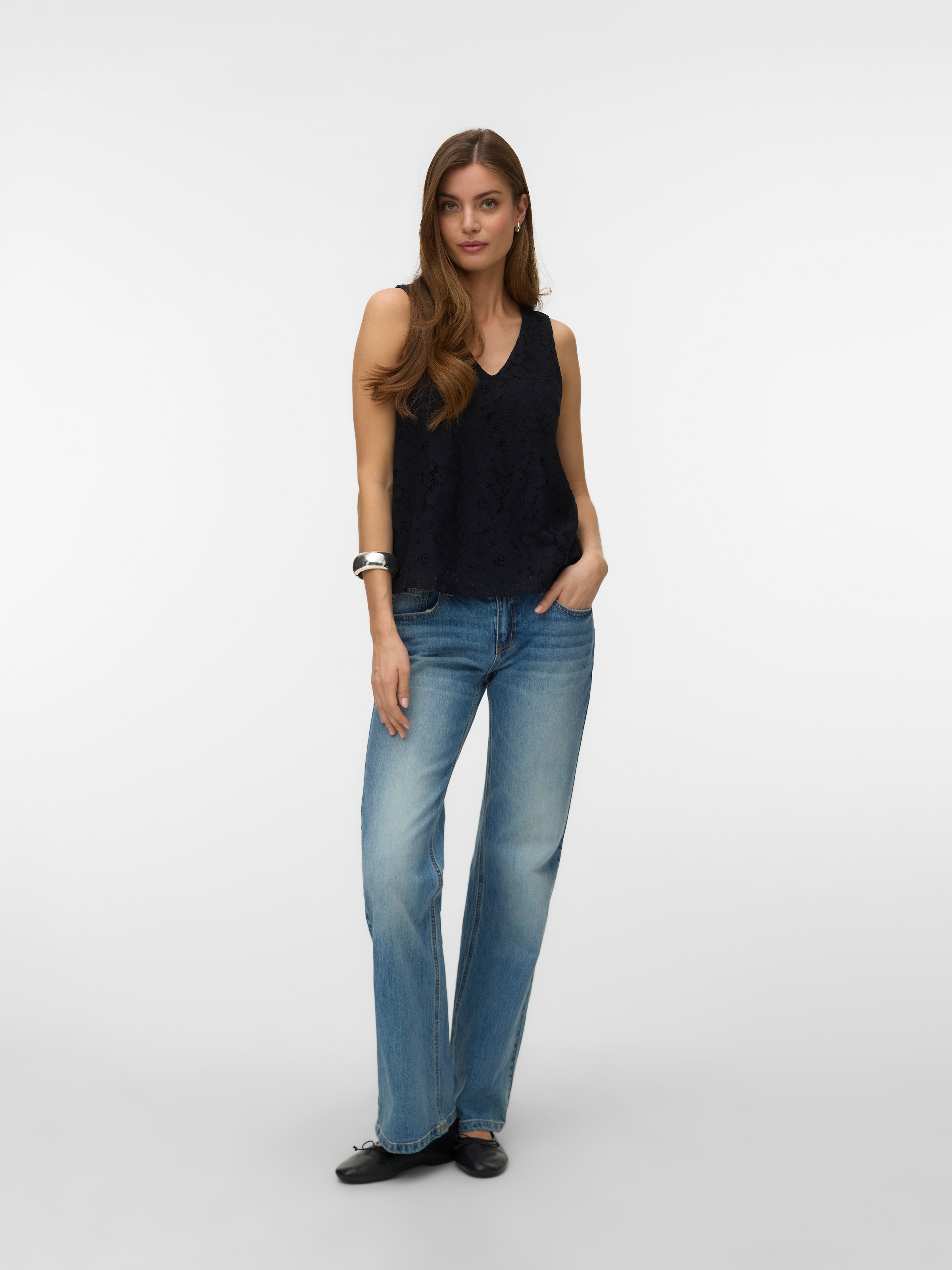 Vero Moda Top en dentelle »VMHONEY LACE SL V-NECK TOP WVN GA«