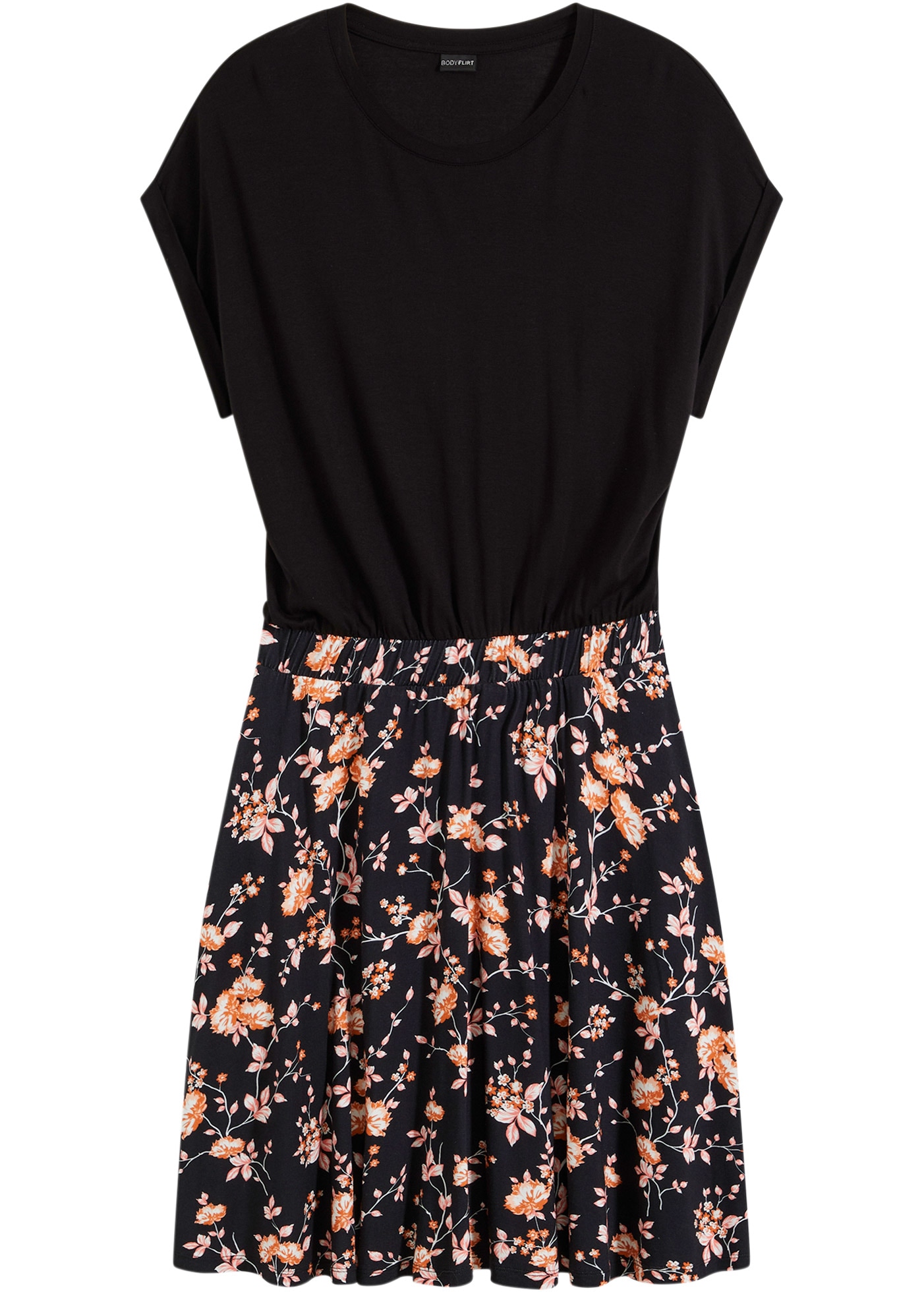 bonprix Robe midi Jerseykleid aus Viskose-Mix