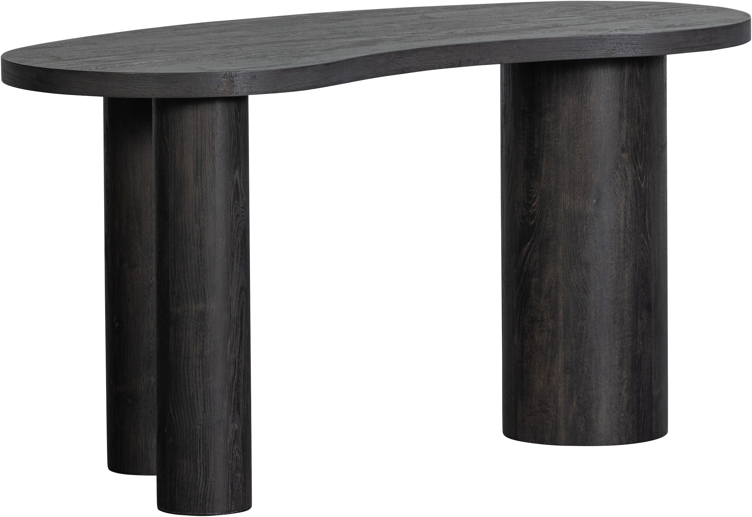 WOOOD Schreibtisch »Maan aus MDF mit 3D-Papierbelag, organische Form 150x70x75 cm« Tragkraft 100 kg, einfach zu montieren, sichtbare Maserung