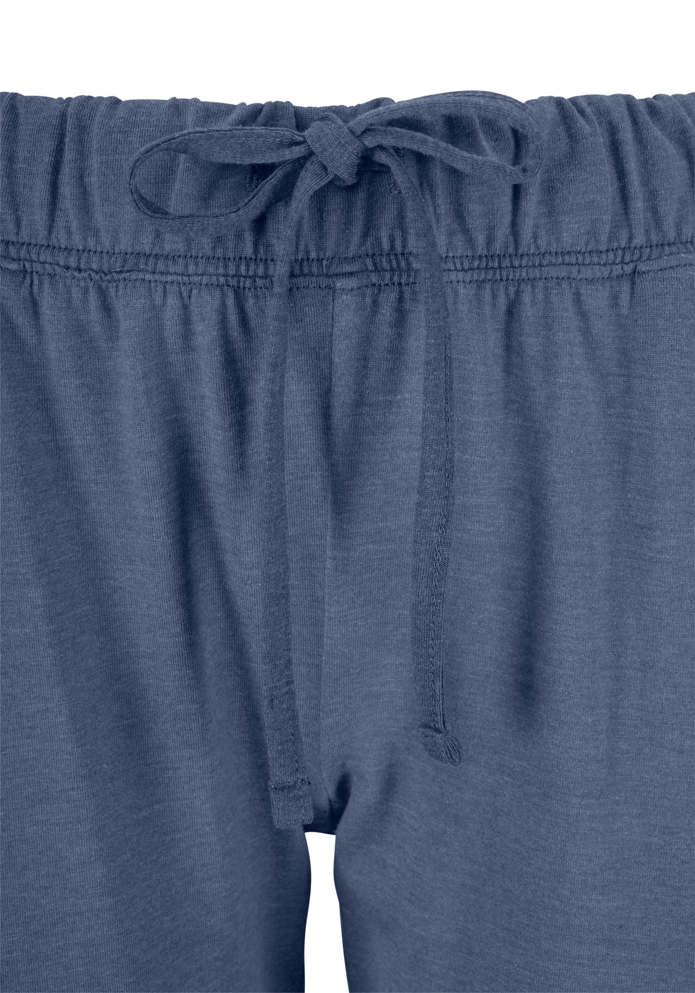 Arizona Pyjama 2 cuis tlg., in melierter Qualität mit Knopfleiste