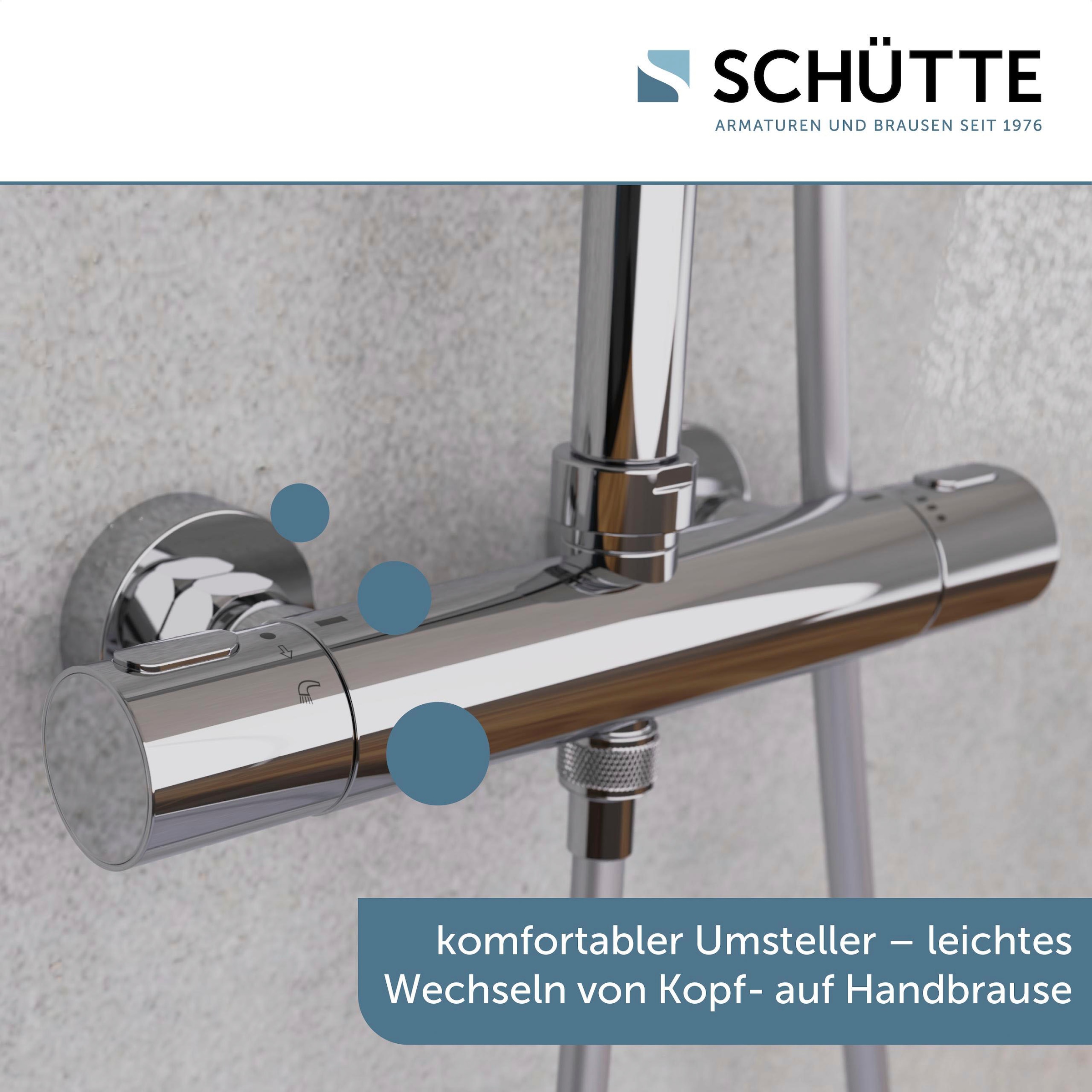Schütte Brausegarnitur »AQUADUCT« höhenverstellbar 80-120 cm, Antikalk, wassersparend