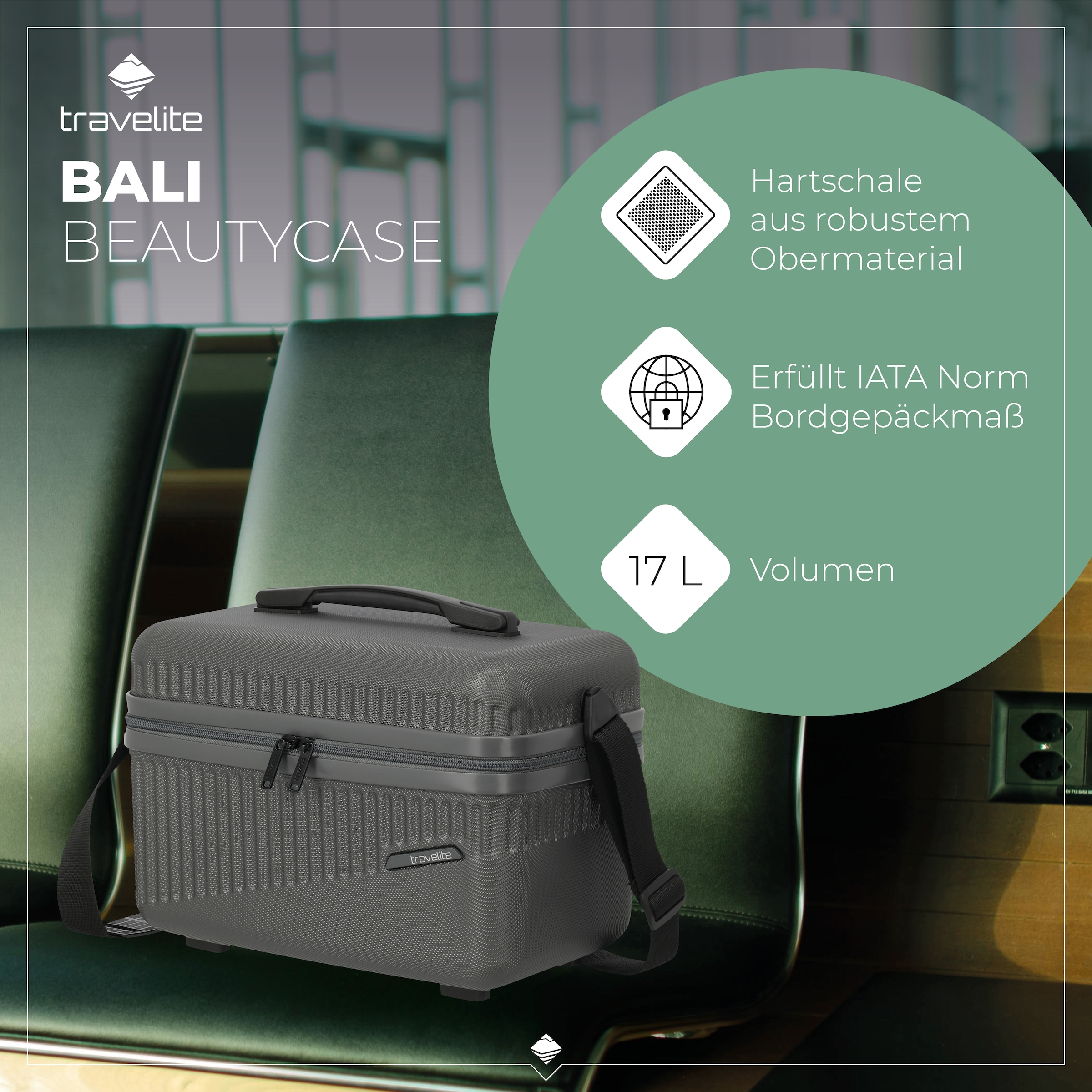travelite Trousse de beauté »BALI Kosmetikkoffer« avec fonction à clipser et organiseur – idéal pour voyage et quotidien