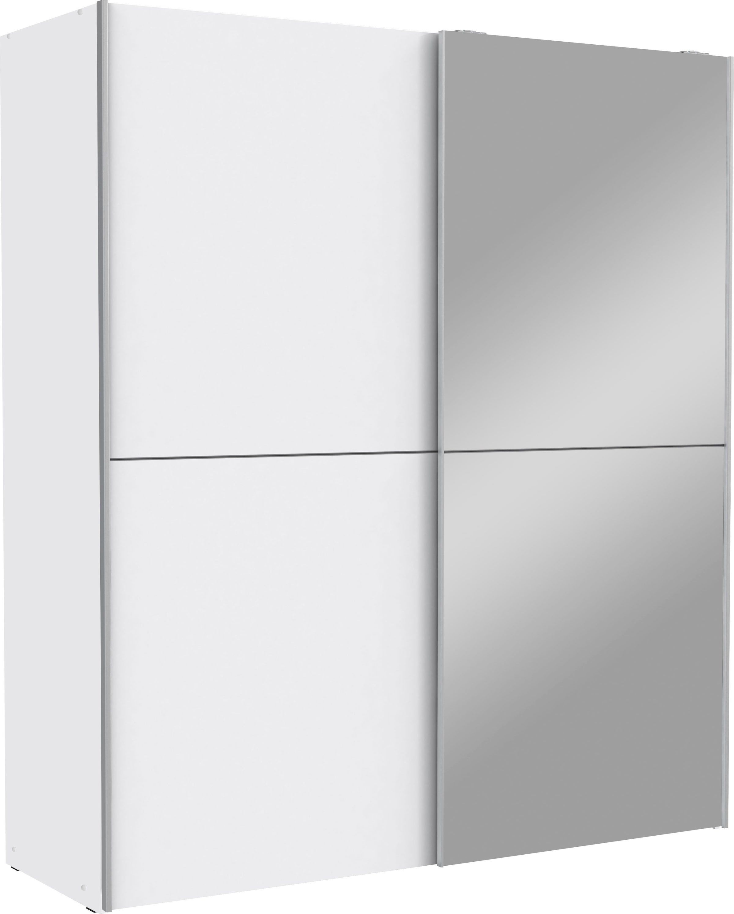 FORTE Schwebetürenschrank »"White Kiss",  Made in Europe, ideal für kleine Räume« B/H/T ca. 170x190x61cm,  mit Spiegel und 2 Schiebetüren
