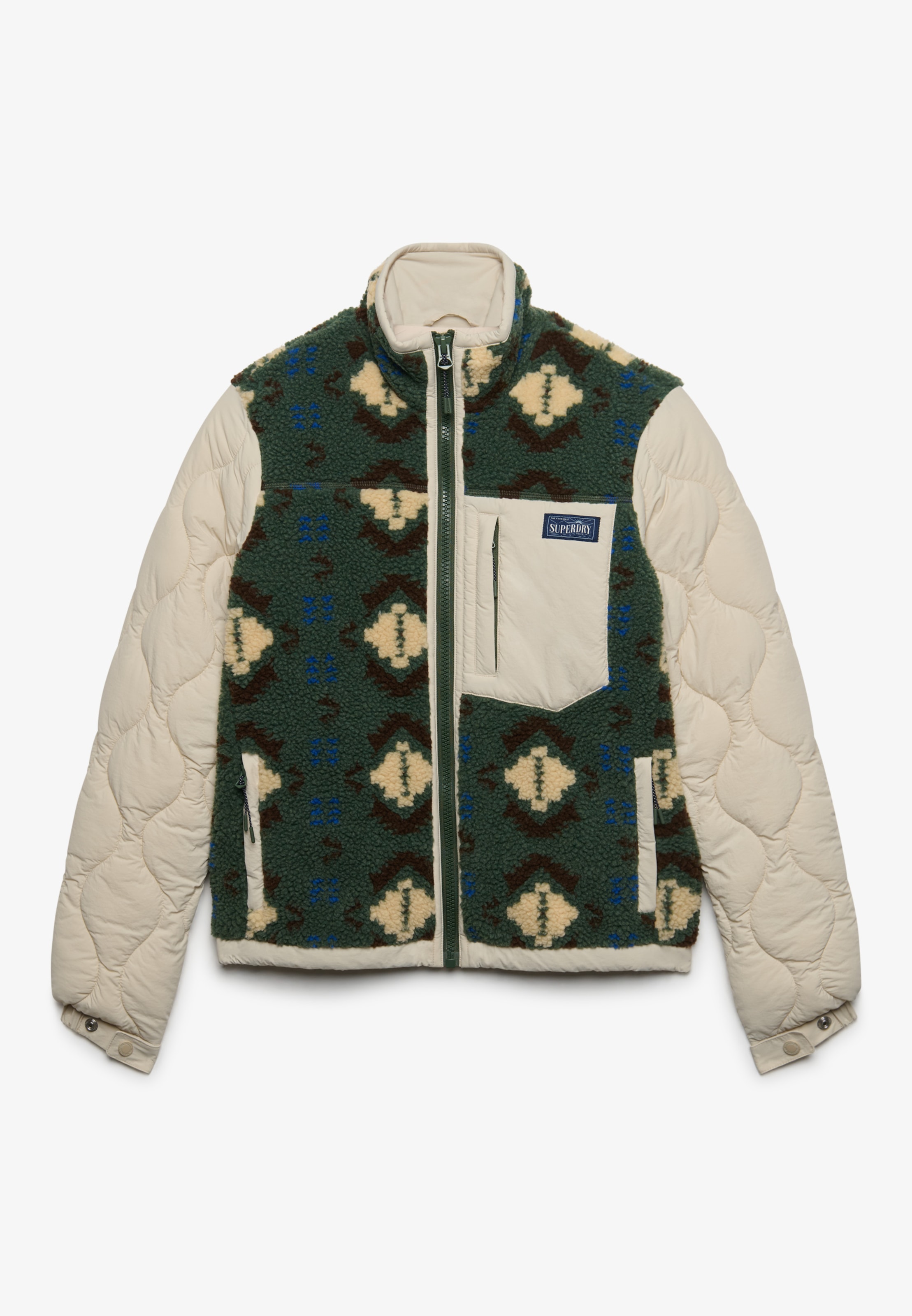 Superdry Veste polaire »FLEECE ONION QUILT HYBRID« fibre synthétique, coupe décontractée