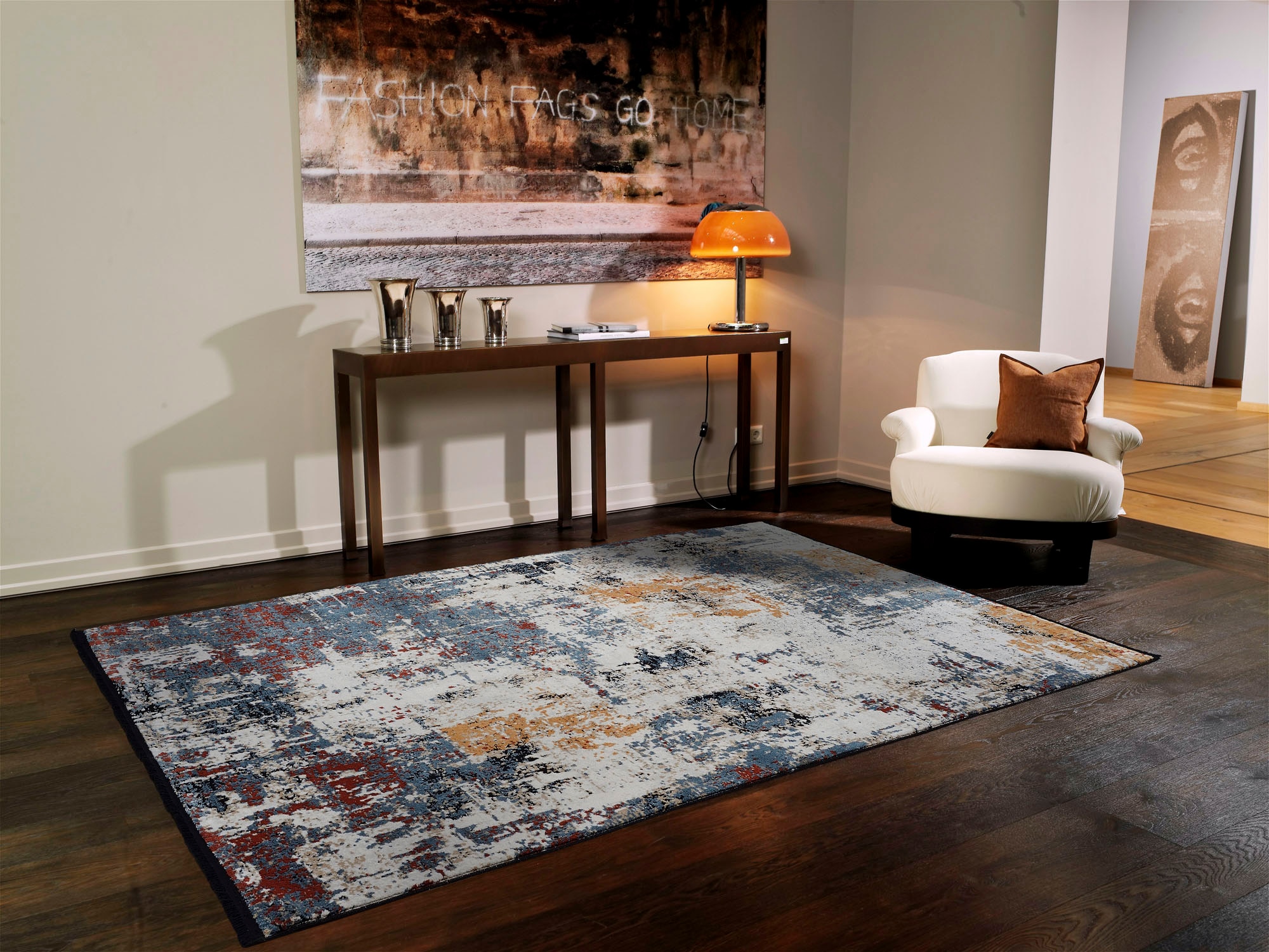 OCI DIE TEPPICHMARKE Tapis »BRILLIANCE CASPI« Rectangulaire 8 mm Höhe Wohnzimmer 3 D Hoch Tief Optik, weicher Teppich