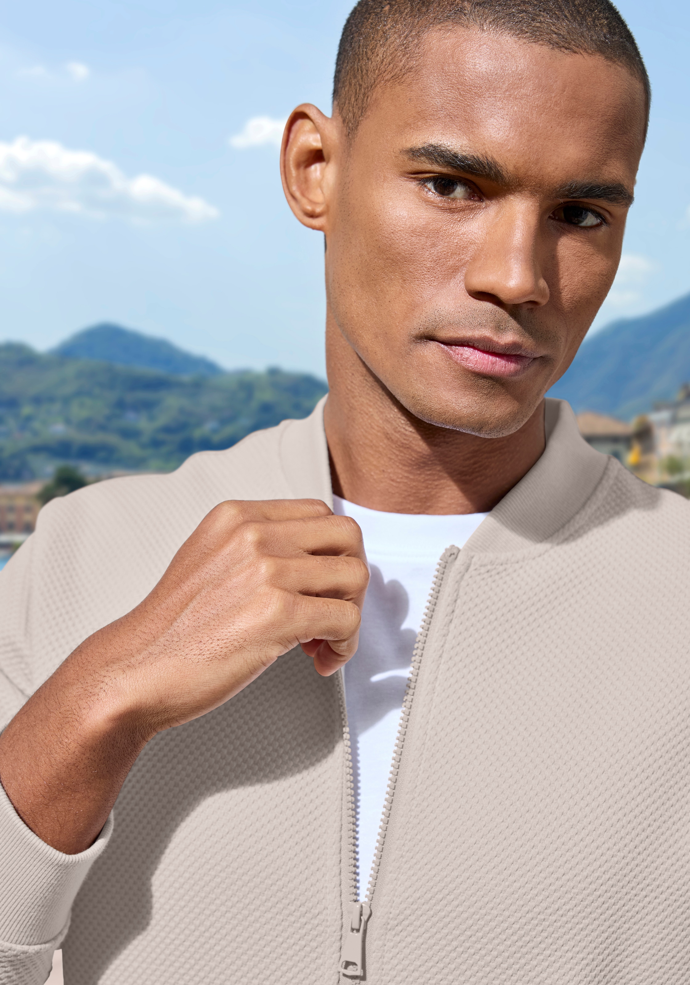 John Devin Veste sweat »aus Struktur-Qualität« aus Struktur-Qualität