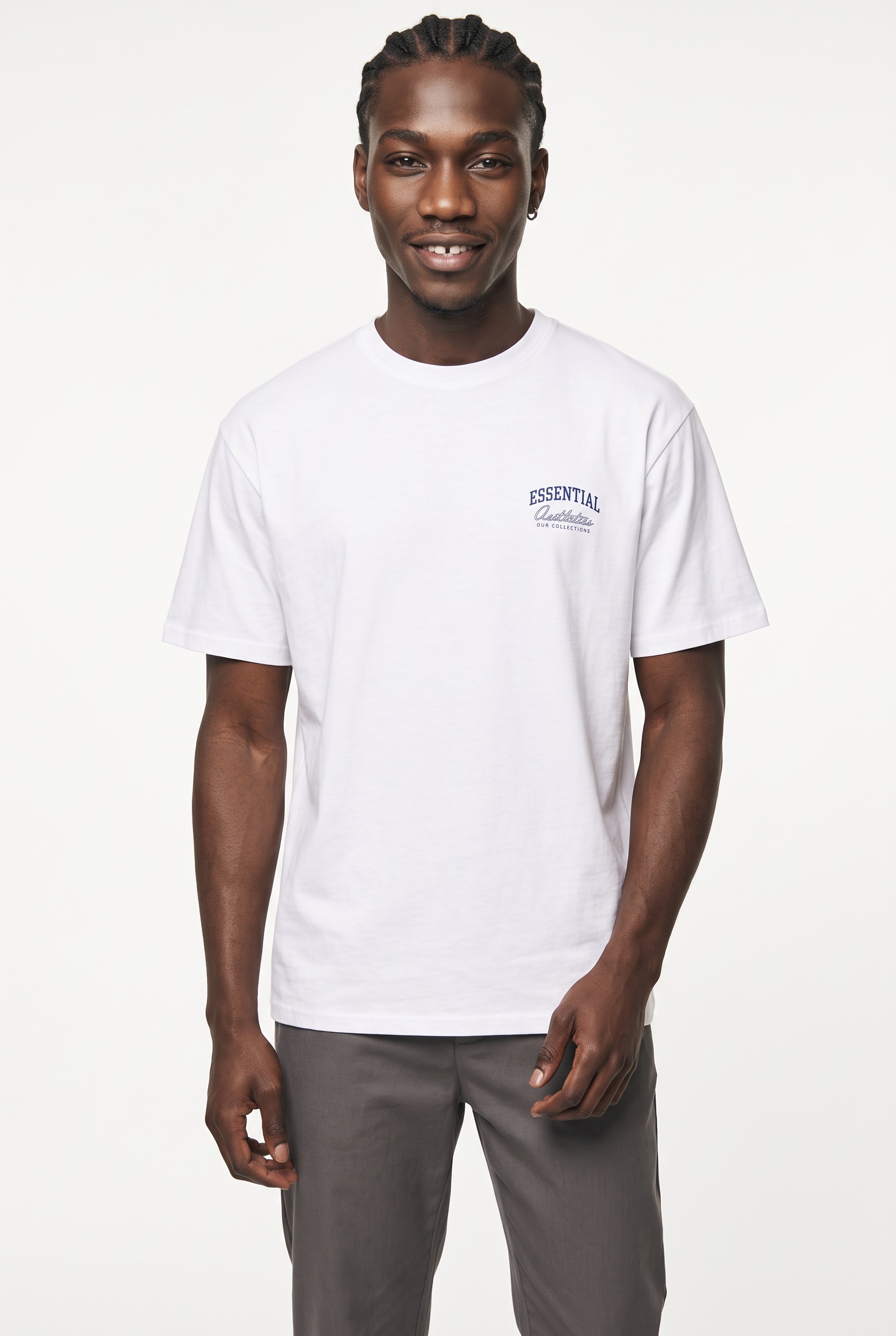 Jack & Jones Shirt à col rond »JJEORGANIC RELAXED STUDIO TEE SS O-NECK« coton, coupe décontractée
