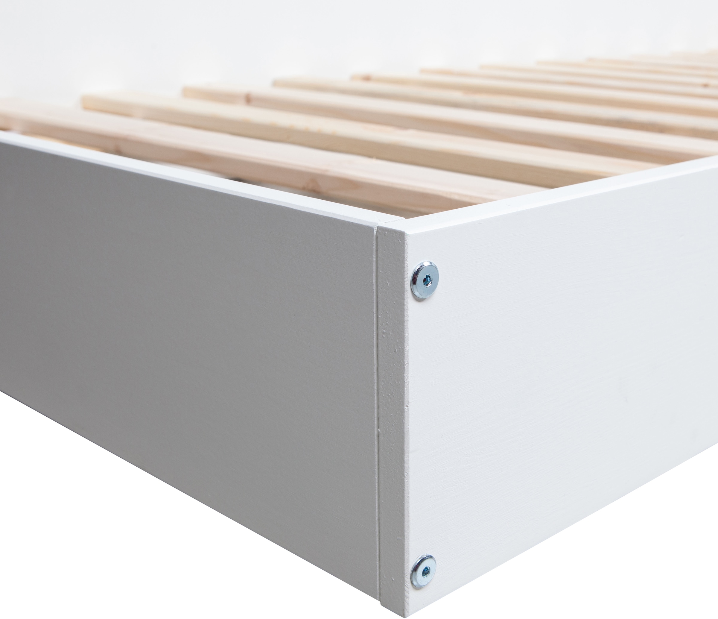 WOOOD Stauraumbett »Connect FSC®-Kiefernholz mit Schiebetür und Stauraum 213x118x60 cm« Einfach zu montierbar, Matratzenmass 90x200 cm, Pfleiglicht