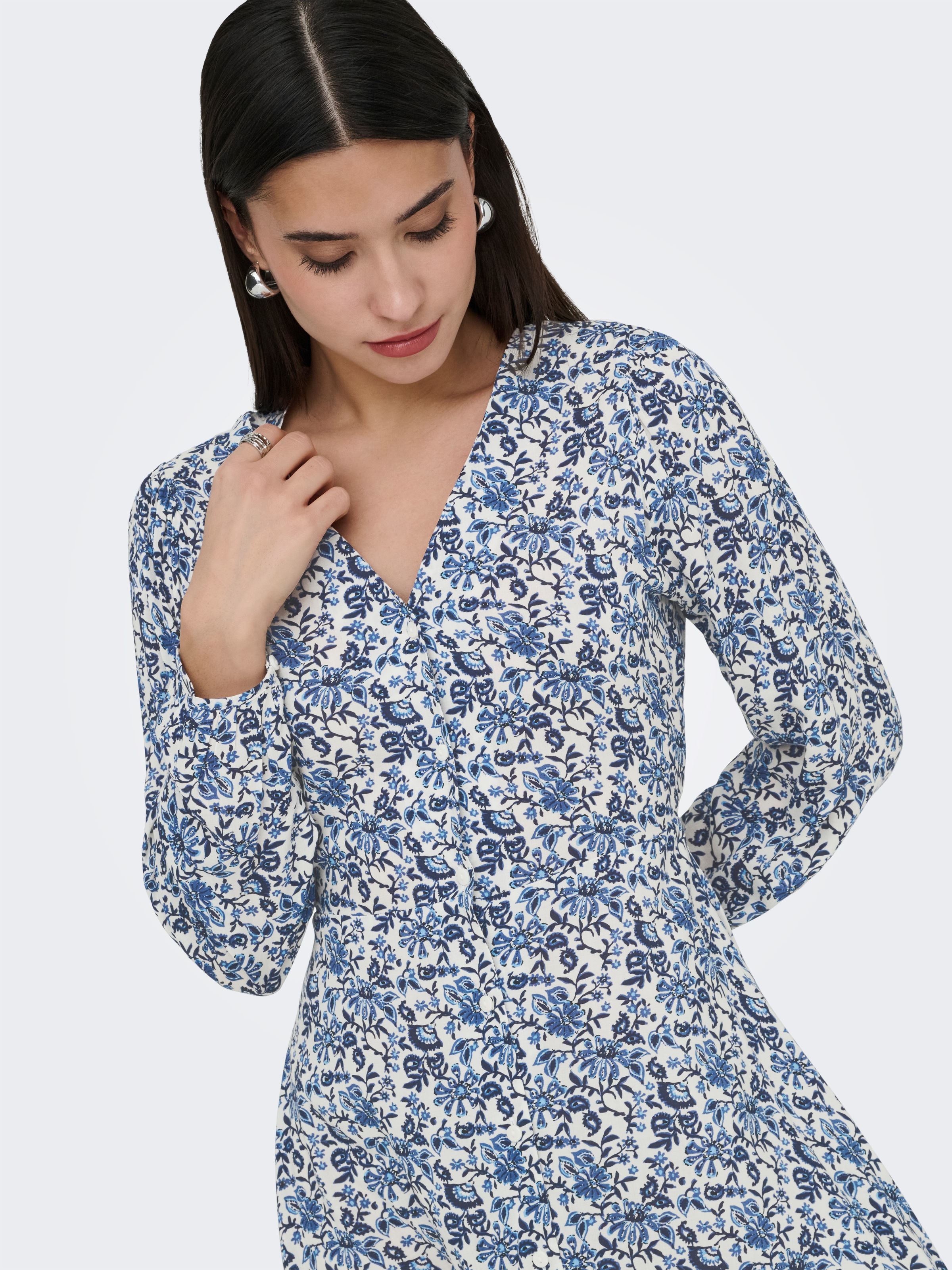 ONLY Robe imprimée »ONLEVIDA L/S SHORT DRESS WVN NOOS«