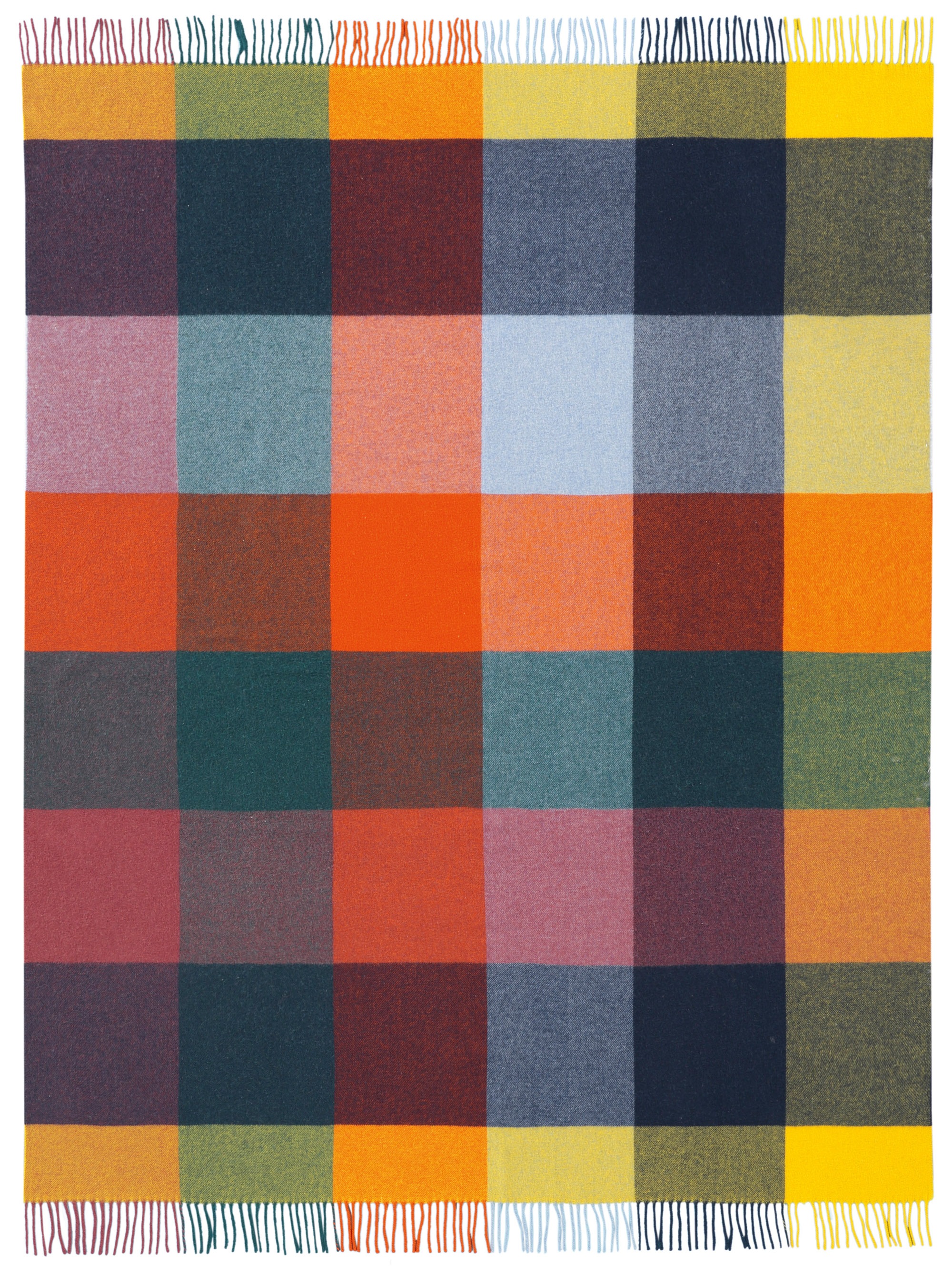 Biederlack Couverture d'intérieur »Plaid Vibrant Square« dans un motif à carreaux estival