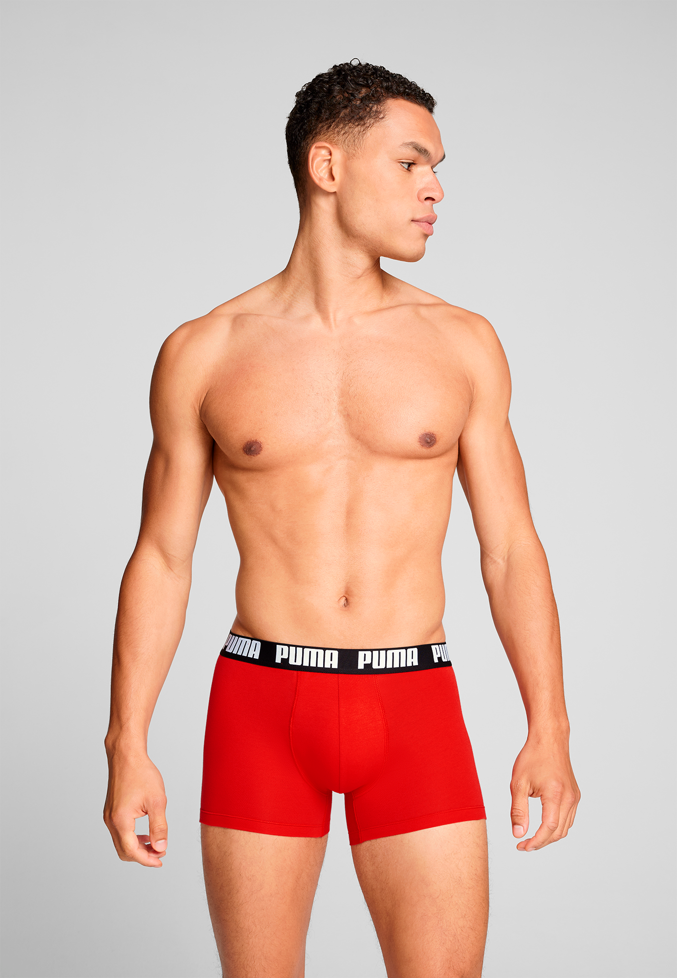 PUMA Boxershorts »PUMA MEN EVERYDAY BASIC BOXERS 2P« Packung,  mit Puma Webbund