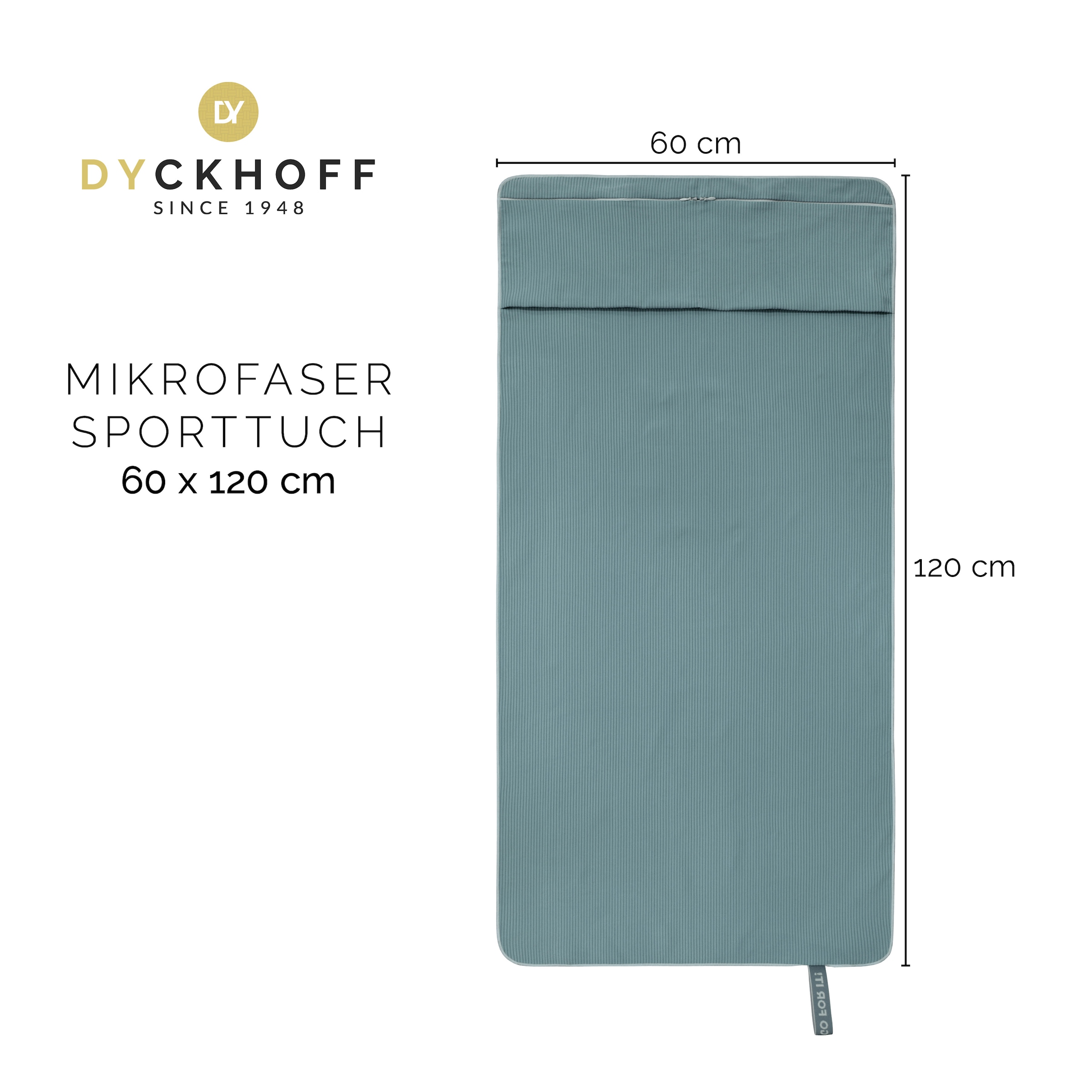 Dyckhoff Serviette de bain »Mikrofaser Sporttuch Struktur« Avec capuche à enfiler, séchage rapide, léger, poche zippée