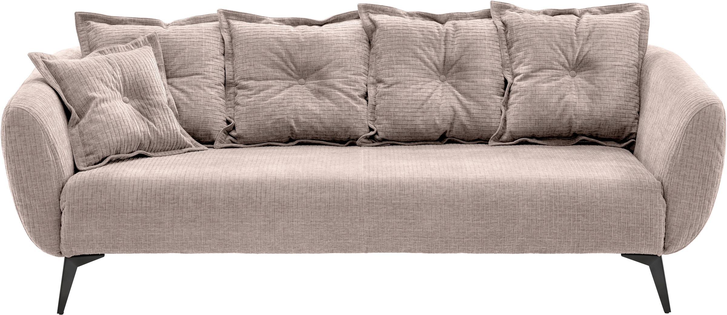 Home affaire 3-places »Baggio Breite 236 cm, modernes Sofa, hoher Fuss, bequem« schwarze Metallfüsse