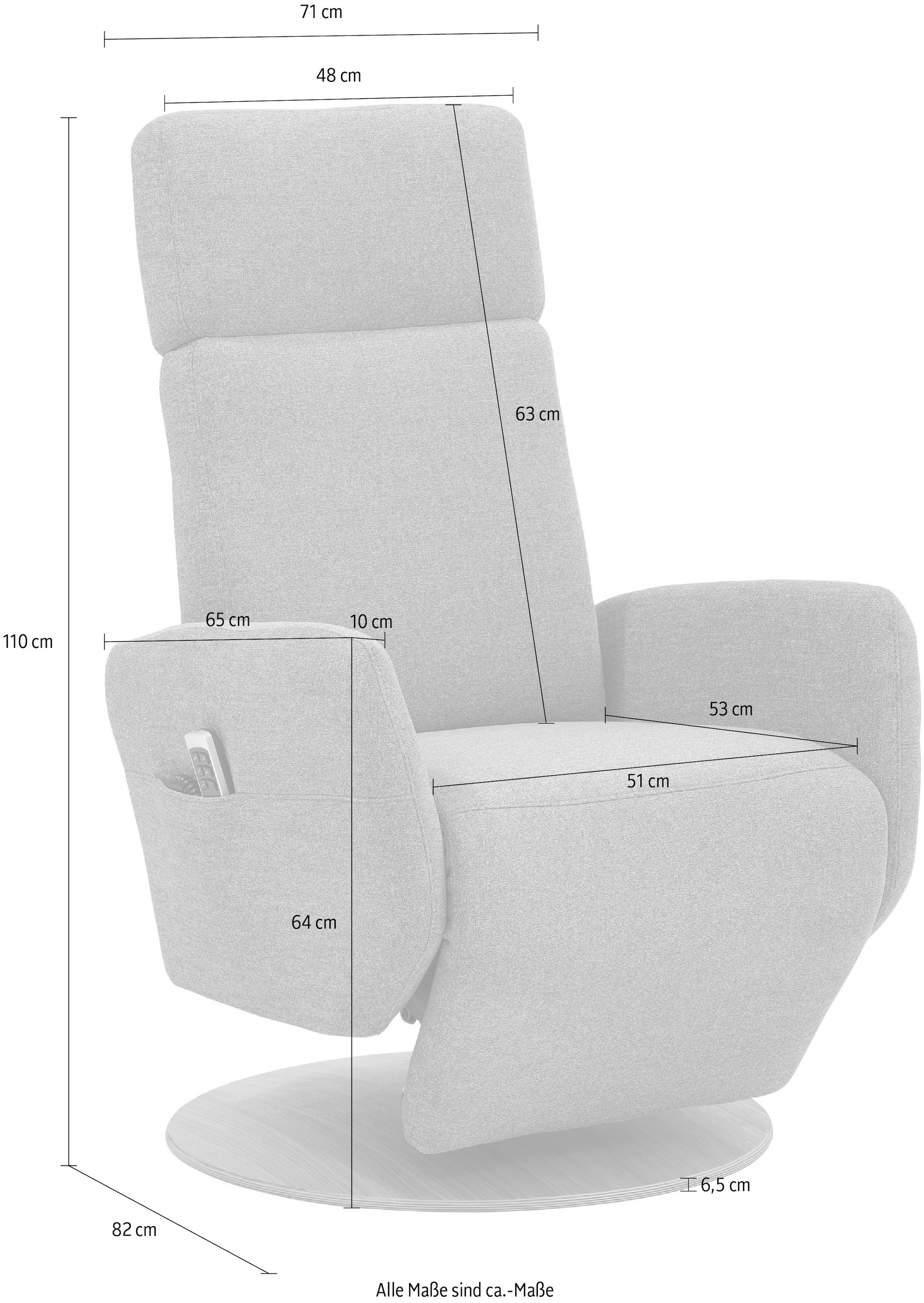 sit&more Fauteuil TV »Kobra« wahlweise mit 2 Motoren, 2 Motoren und Akku oder mit 2 Motoren