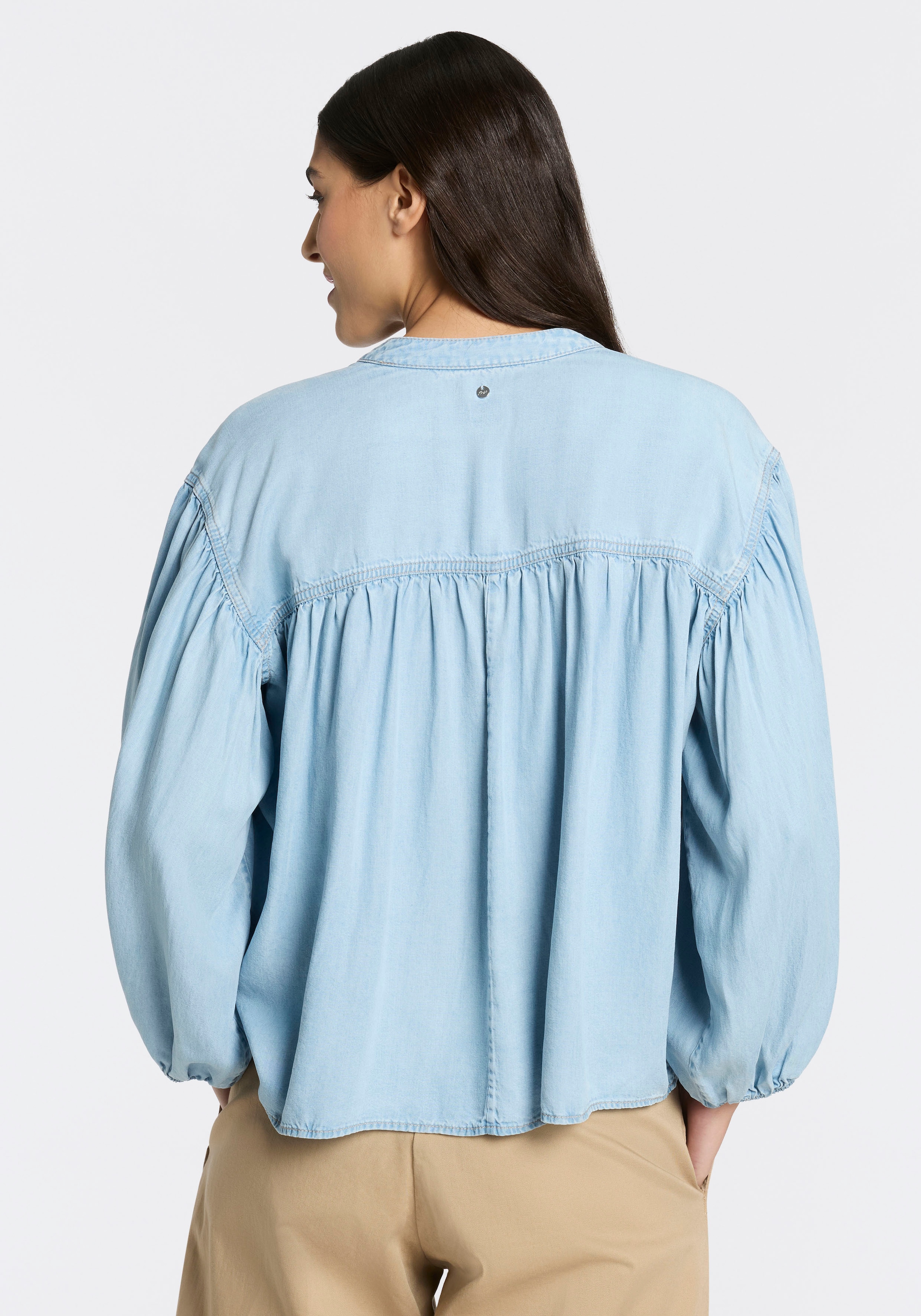 BOSS ORANGE Blouse à enfiler »Barda Premium Damenmode« mit Ballon-Ärmeln